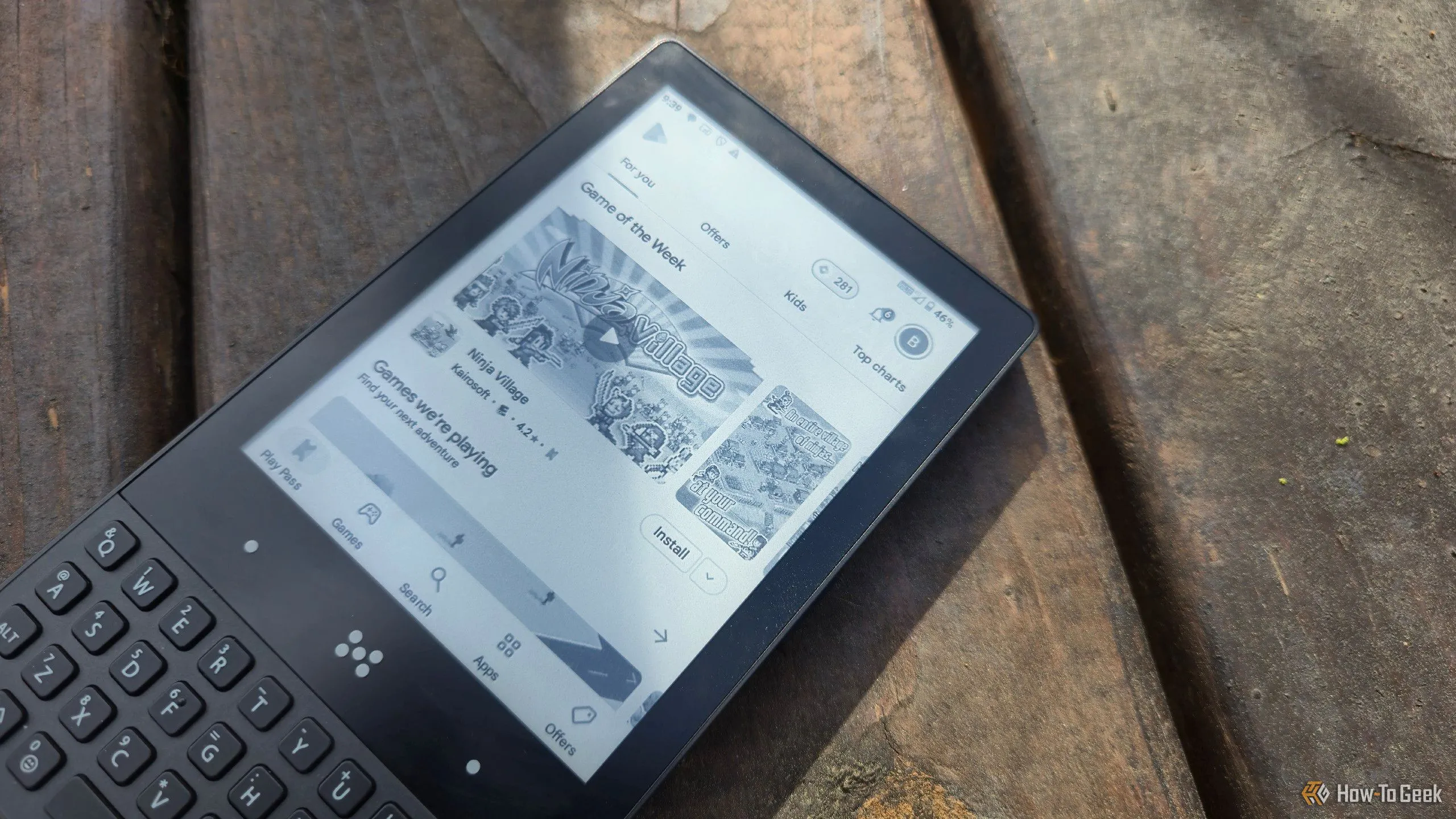Giao diện Google Play Store trên Minimal Phone, cho phép tải mọi ứng dụng Android.