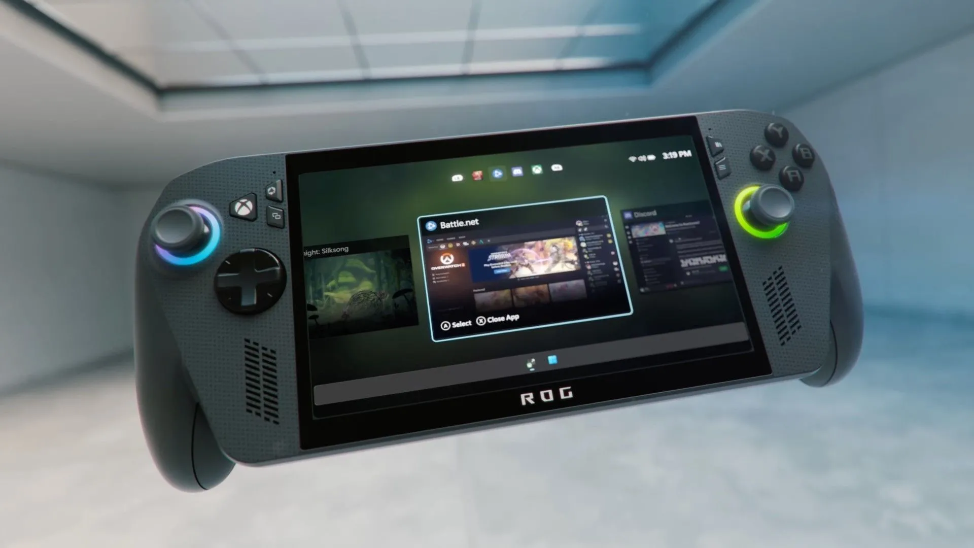 Giao diện người dùng Windows được cải tiến, tối ưu cho trải nghiệm chơi game trên thiết bị cầm tay ROG Xbox Ally X.