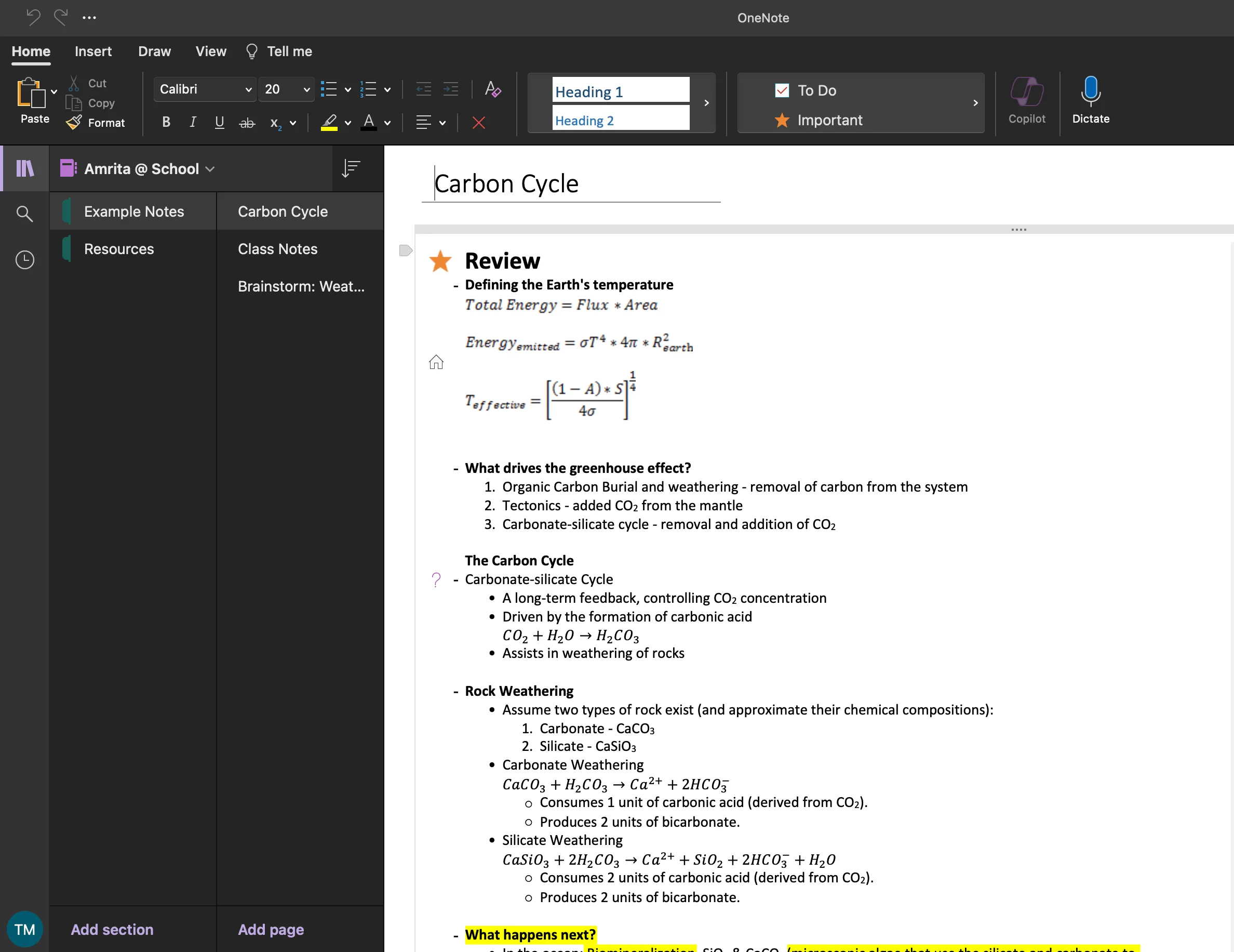 Giao diện OneNote trên máy Mac với các tùy chọn định dạng phong phú và bố cục tự do