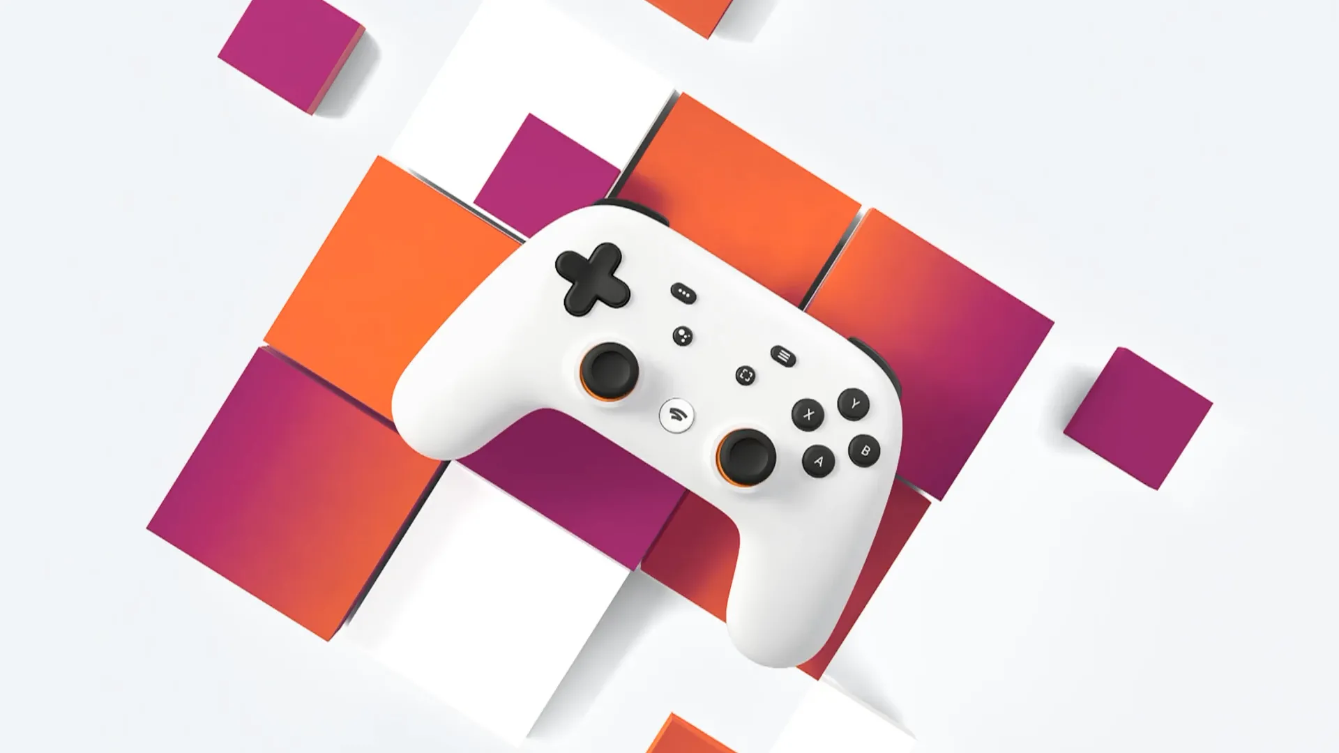 Google Stadia với các hộp đỏ, tượng trưng cho một dịch vụ game đám mây đầy tham vọng nhưng thất bại