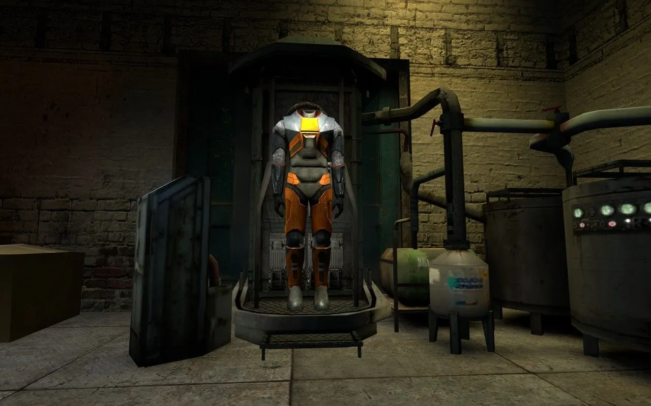 Gordon Freeman với bộ giáp HEV đặc trưng trong Half-Life 2.
