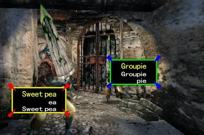 Hai zombie cầm kiếm trong tựa game kinh điển The Typing of the Dead