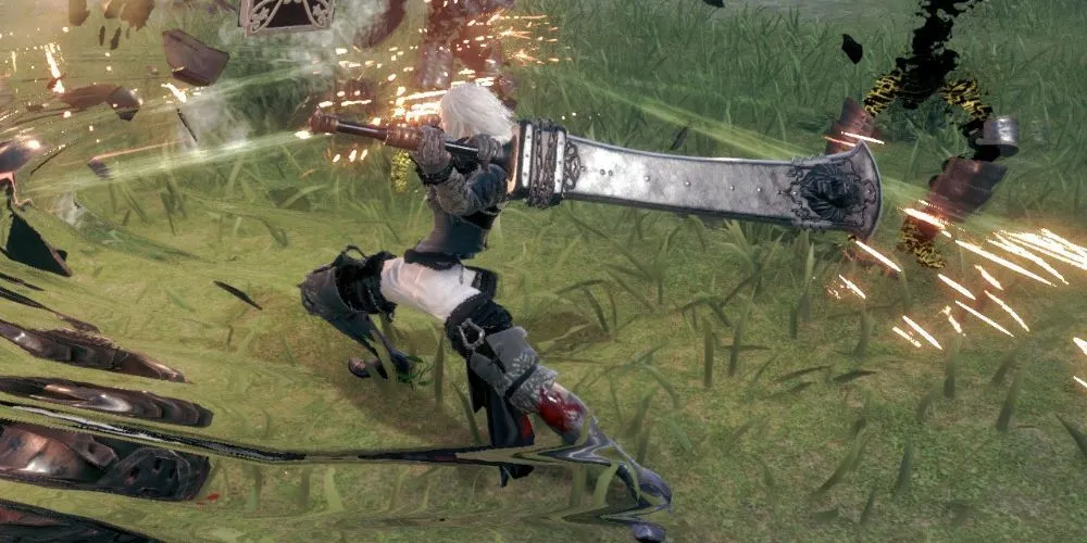 Hình ảnh Beastlord trong NieR Replicant, một nhân vật phản diện nổi bật trong thế giới game kỳ lạ của Yoko Taro.