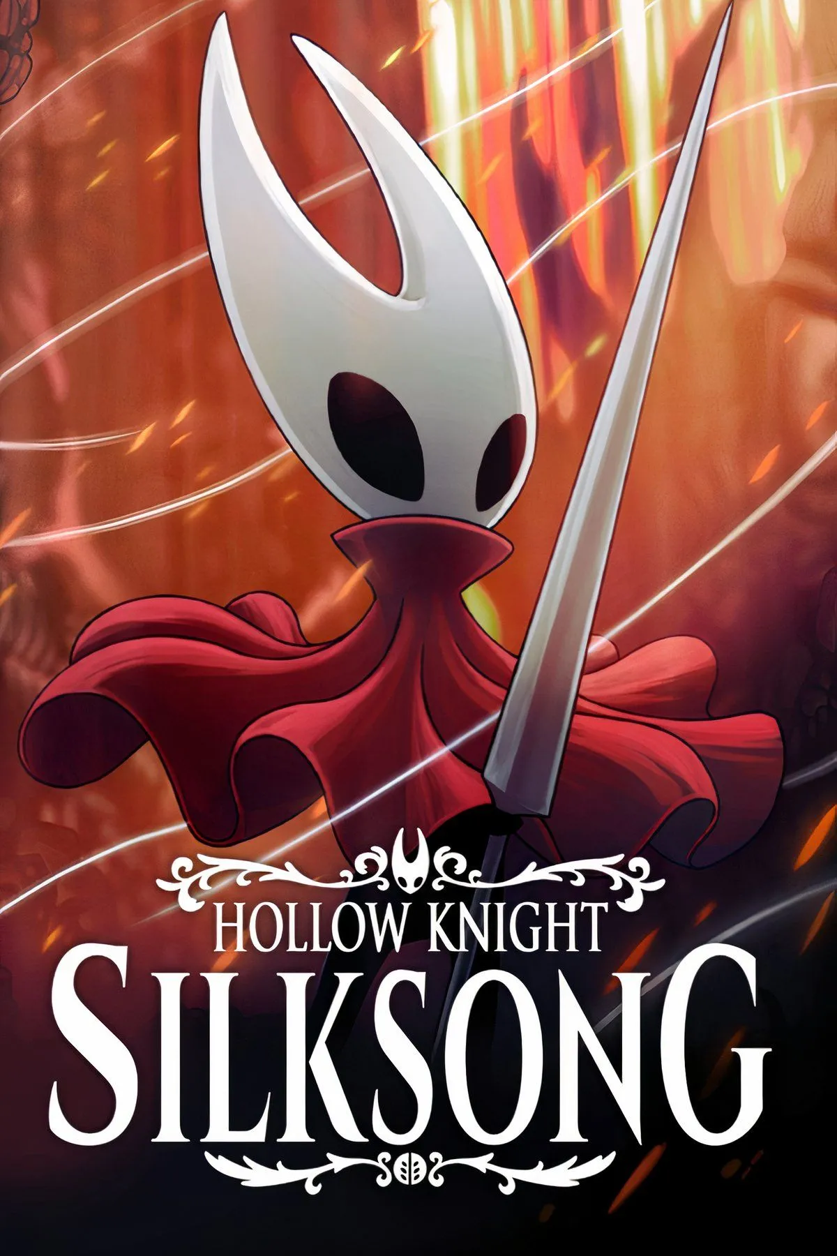 Hình ảnh gameplay của Hollow Knight Silksong, nhân vật Hornet trong một khu rừng nấm kỳ ảo
