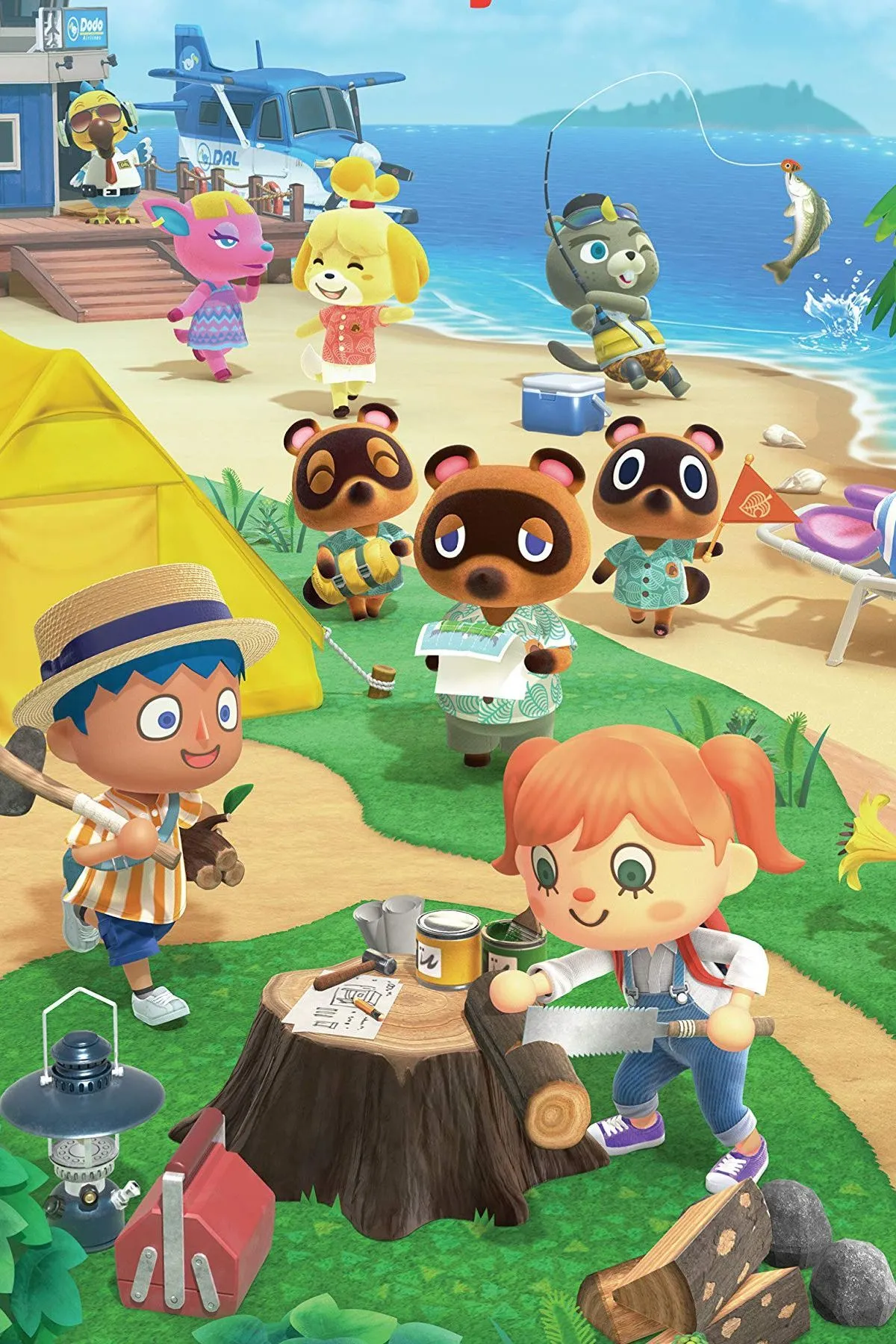 Hình ảnh hòn đảo yên bình với các cư dân động vật vui vẻ trong Animal Crossing: New Horizons