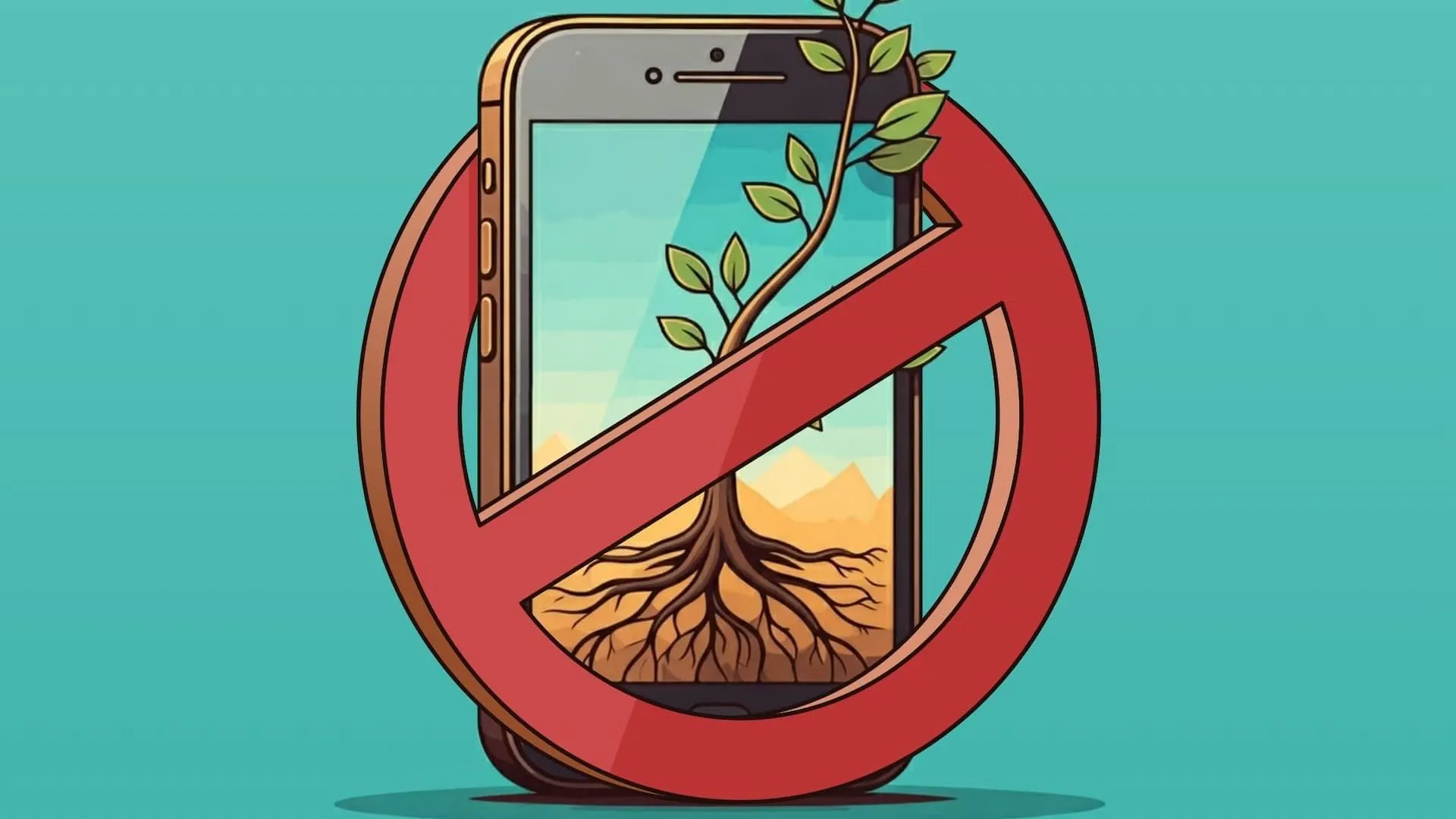 Hình ảnh một chiếc điện thoại đã root bị gạch bỏ.