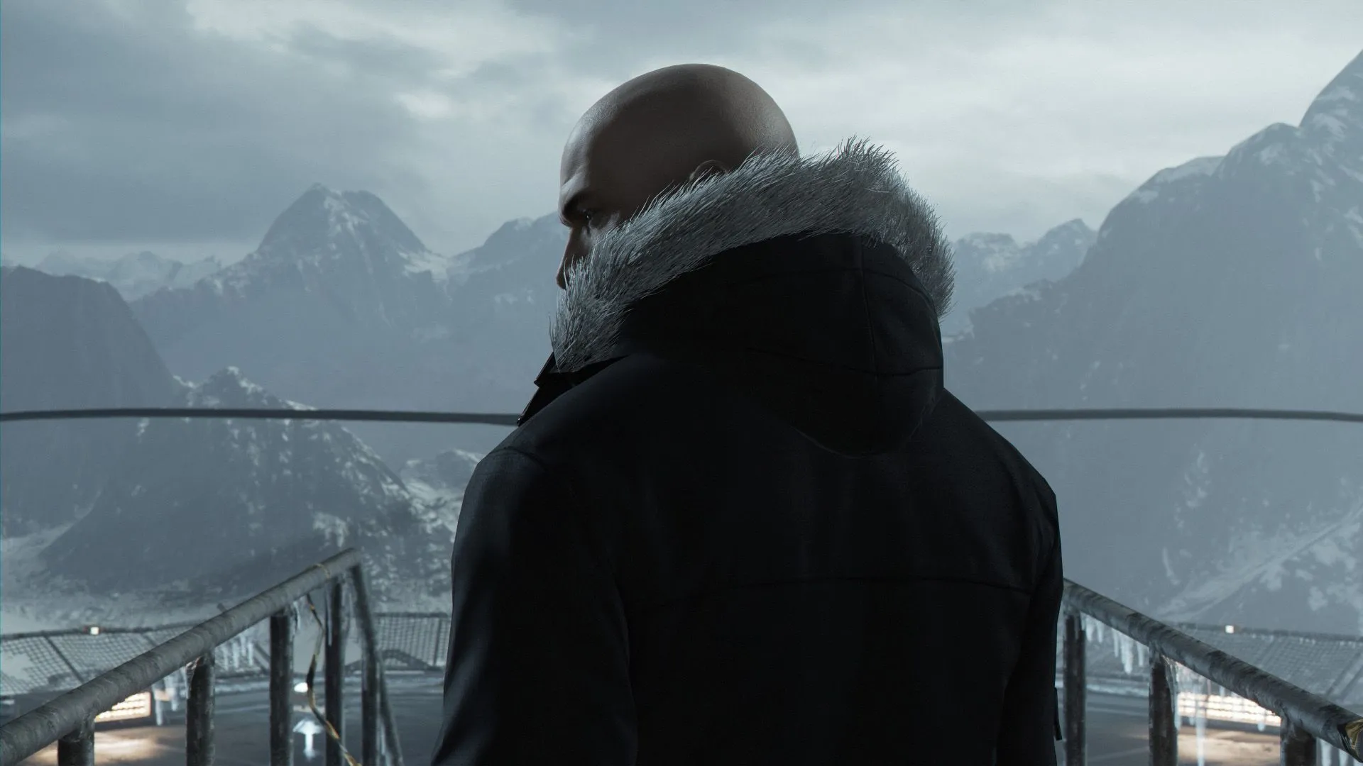 Hình ảnh quảng cáo Hitman (2016), Agent 47 trong một nhiệm vụ ám sát bí mật.
