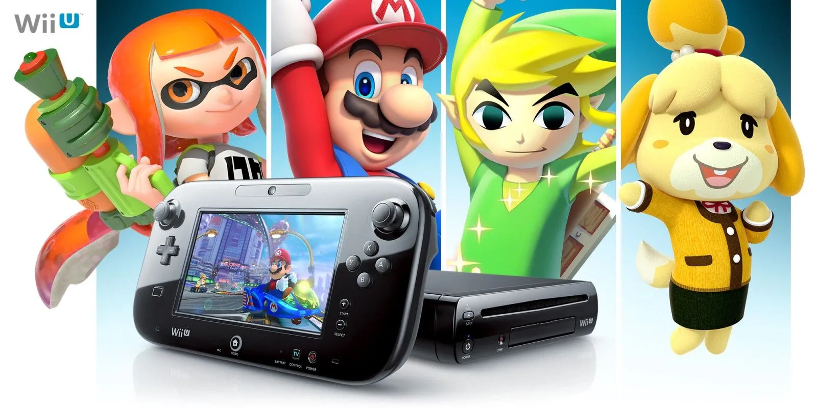 Hình ảnh quảng cáo Nintendo Wii U từ website chính thức, minh họa thiết kế GamePad đặc trưng đã gây nhiều tranh cãi về thông điệp.