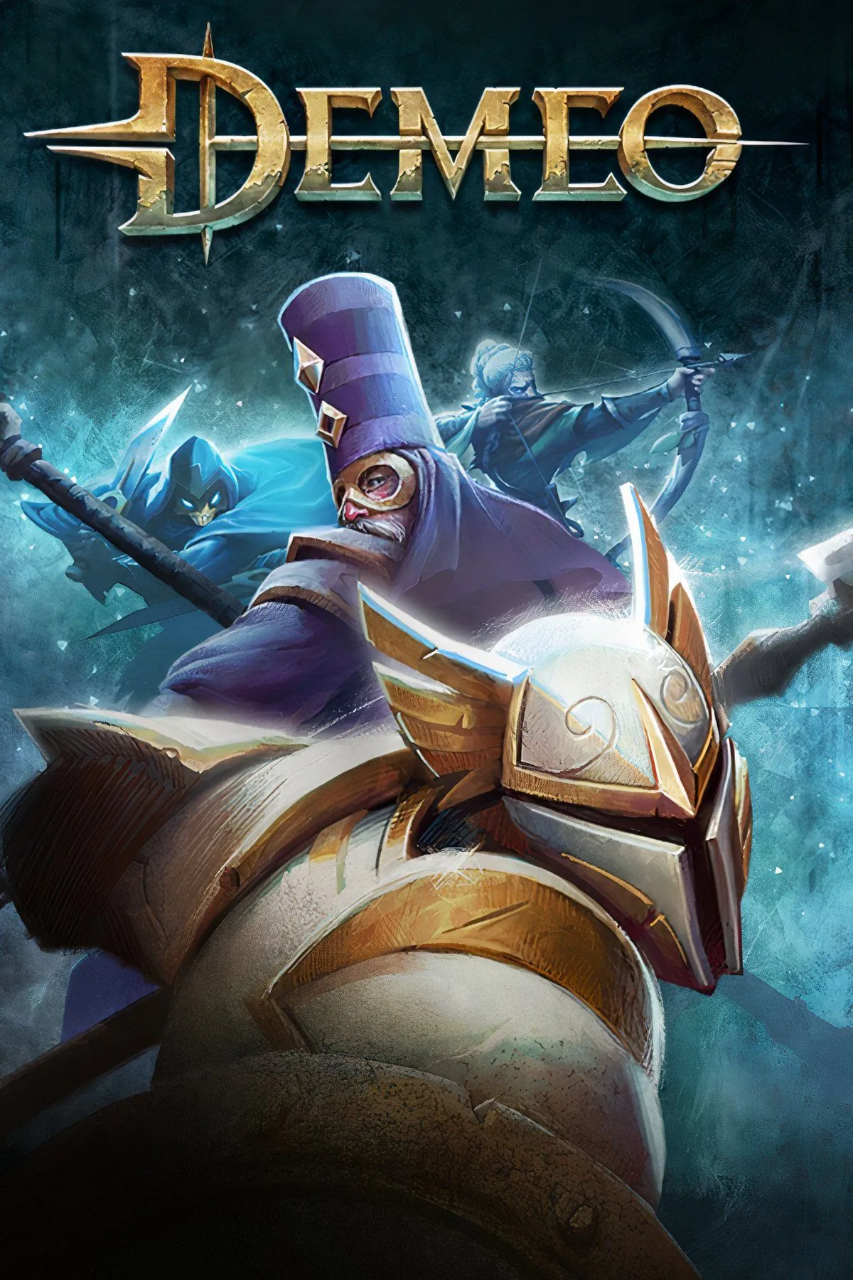 Hình ảnh tổng hợp các nhân vật và yếu tố chiến đấu từ game bàn cờ thực tế ảo Demeo, minh chứng cho sự thành công của thể loại này trong VR.