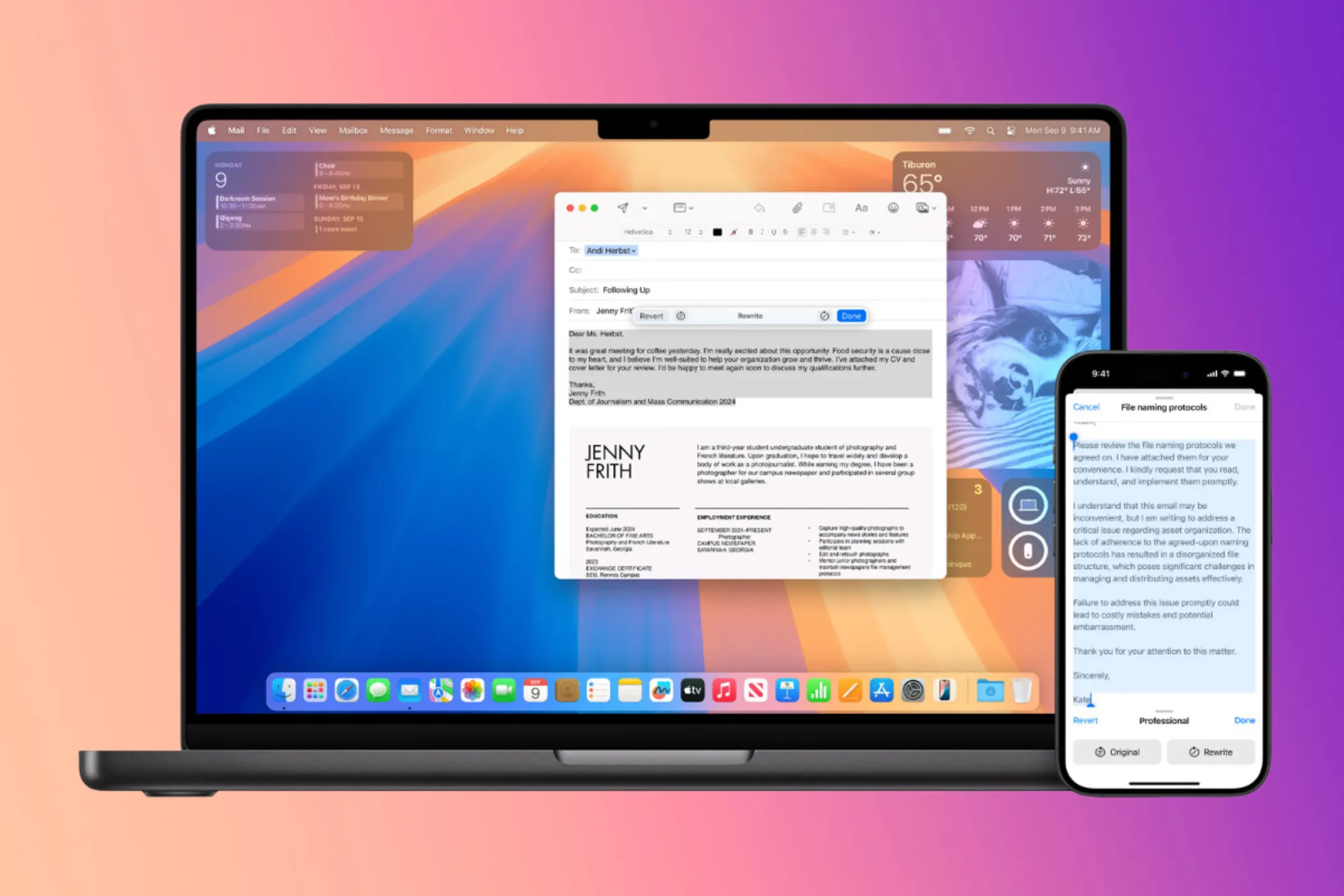 Hướng dẫn sử dụng công cụ viết Apple Intelligence trên iPhone, iPad và Mac, minh họa tính năng AI.