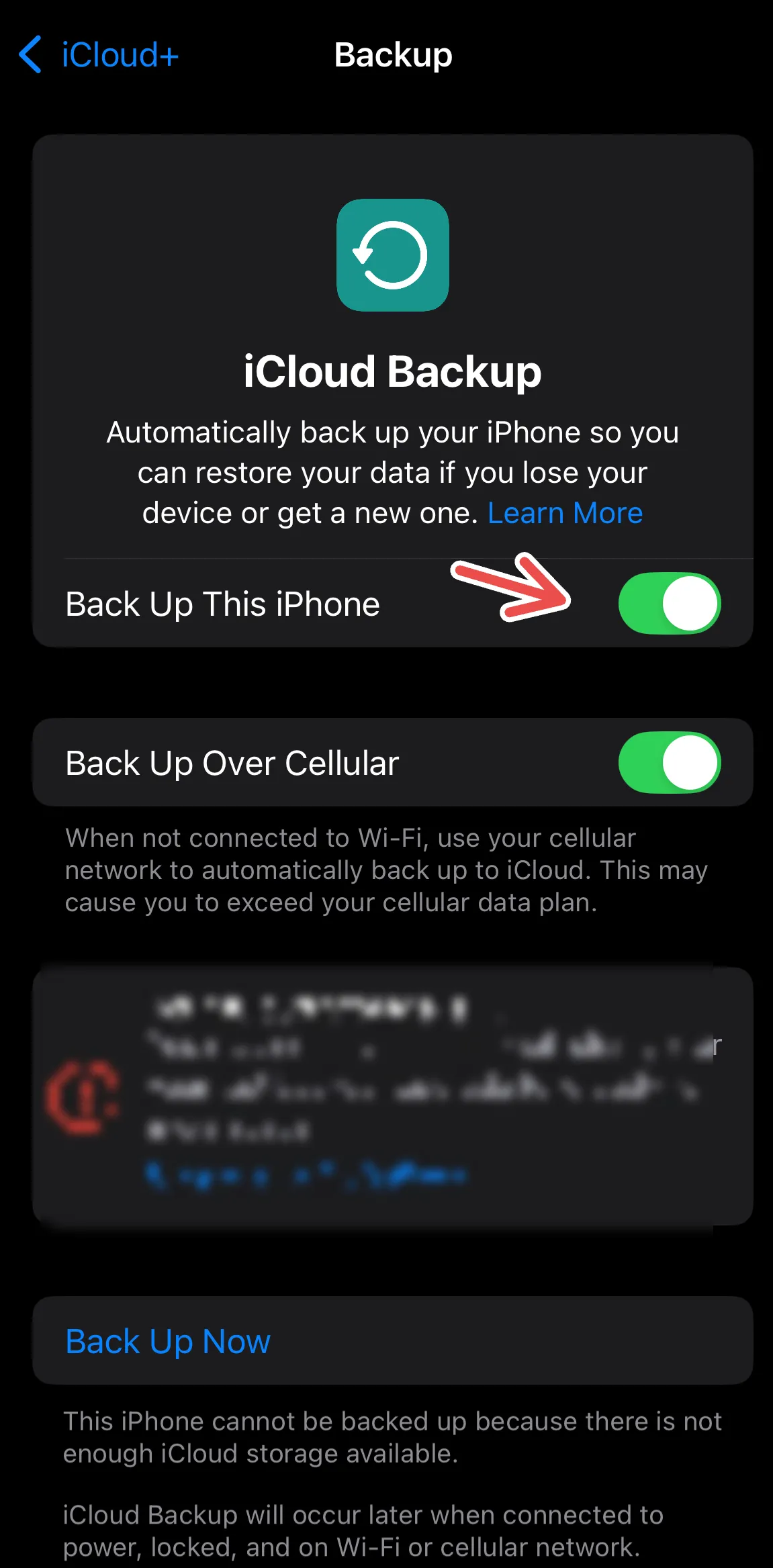 Kích hoạt tính năng sao lưu iPhone tự động vào iCloud