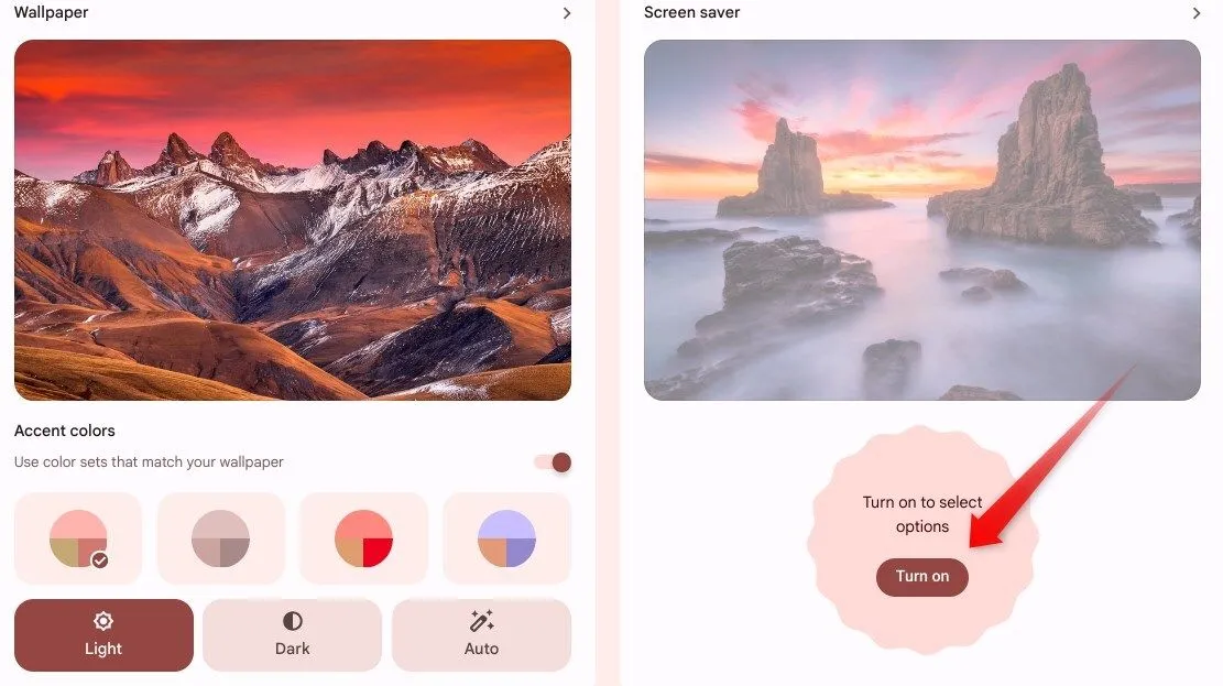 Kích hoạt và tùy chỉnh trình bảo vệ màn hình (screensaver) cho Chromebook của bạn.