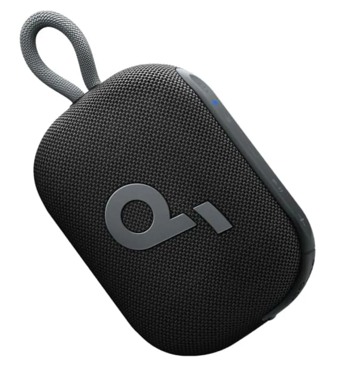 Loa Bluetooth di động Soundcore Select 4 Go màu đen, thiết kế nhỏ gọn, có quai đeo tiện lợi, thể hiện khả năng chống nước và bền bỉ.