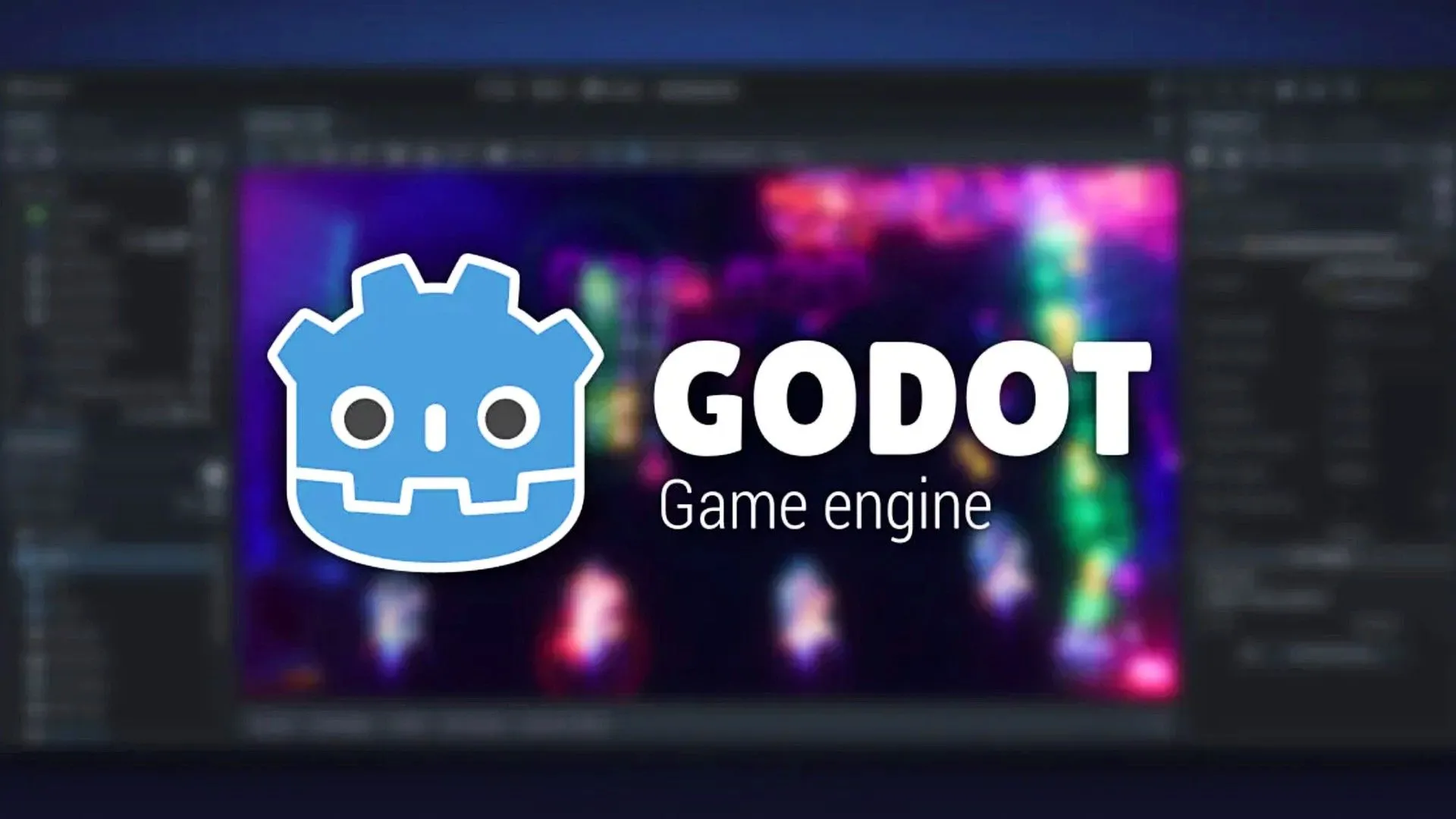 Logo Godot Engine trên màn hình dự án, biểu tượng cho nền tảng phát triển game mã nguồn mở mạnh mẽ.