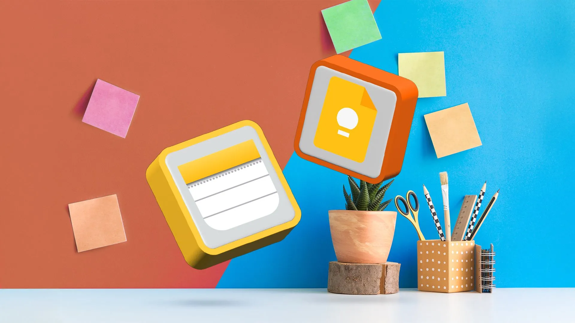 Logo ứng dụng Apple Notes và Google Keep, biểu tượng cho các giải pháp ghi chú thay thế ảnh chụp màn hình để lưu trữ thông tin hiệu quả hơn.