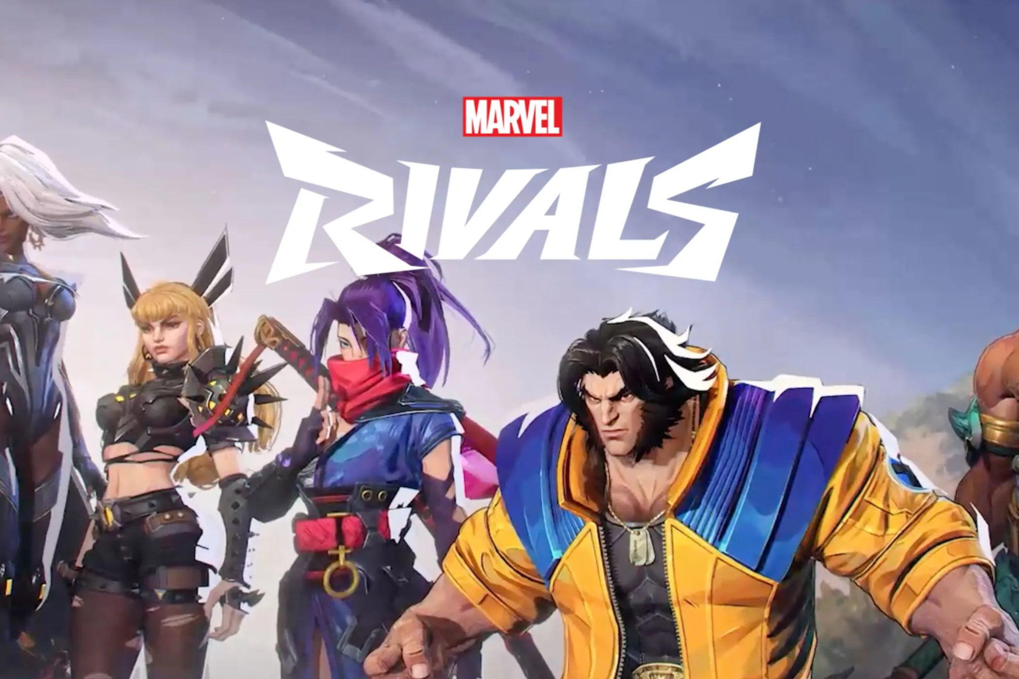 Logo và dàn nhân vật siêu anh hùng nổi tiếng trong game Marvel Rivals
