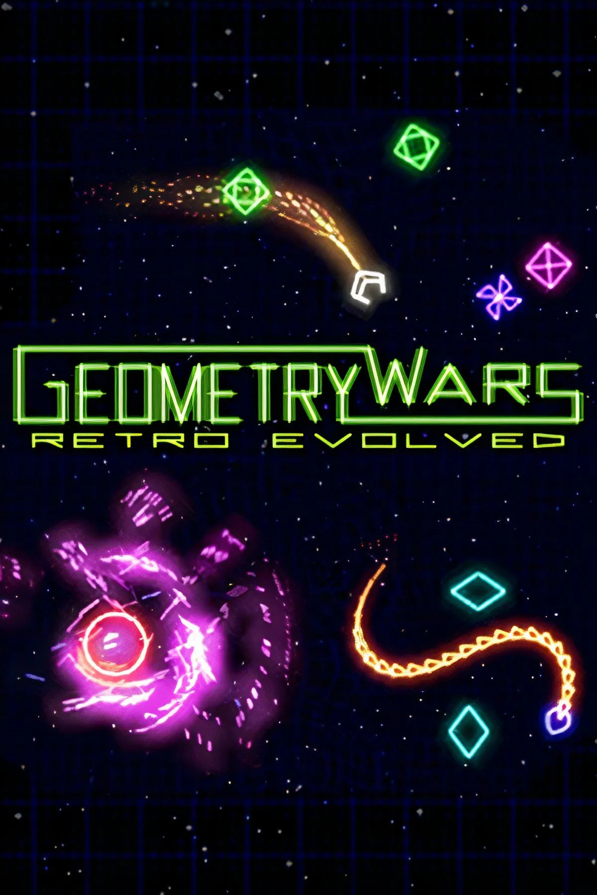 Màn hình chơi Geometry Wars: Retro Evolved, một mini-game đình đám