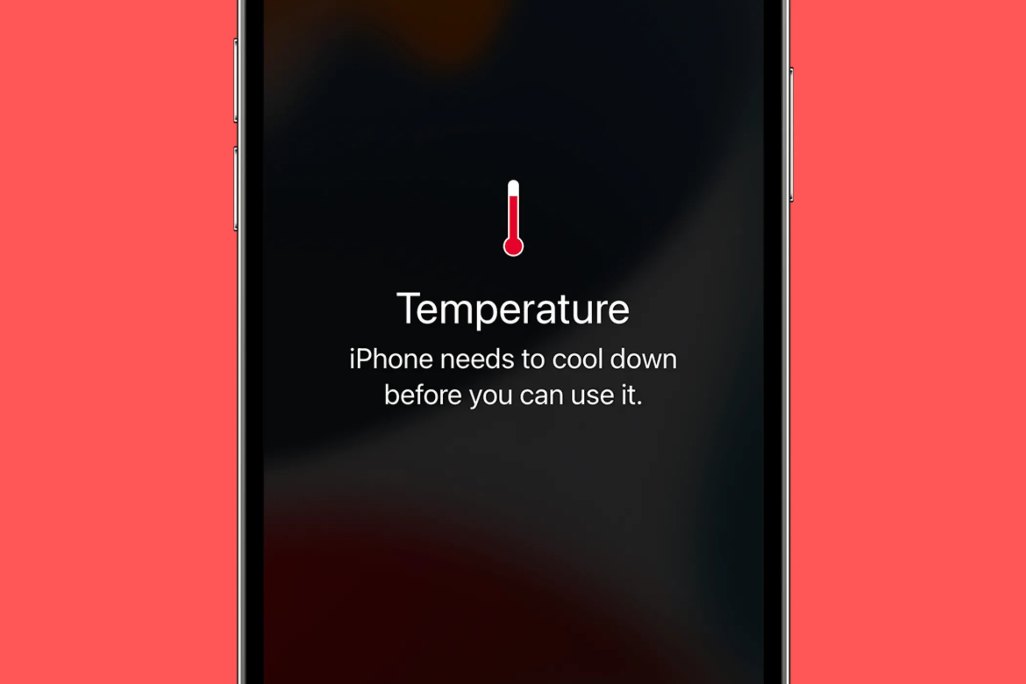Màn hình iPhone hiển thị cảnh báo quá nhiệt