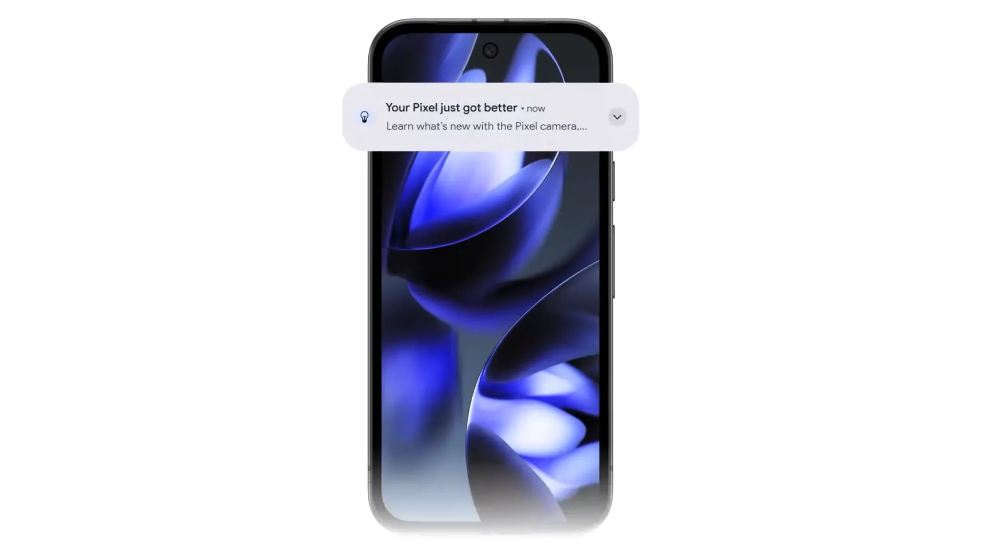 Màn hình lớn và sáng hơn của Google Pixel 9a, hiển thị giao diện người dùng sống động với viền mỏng.