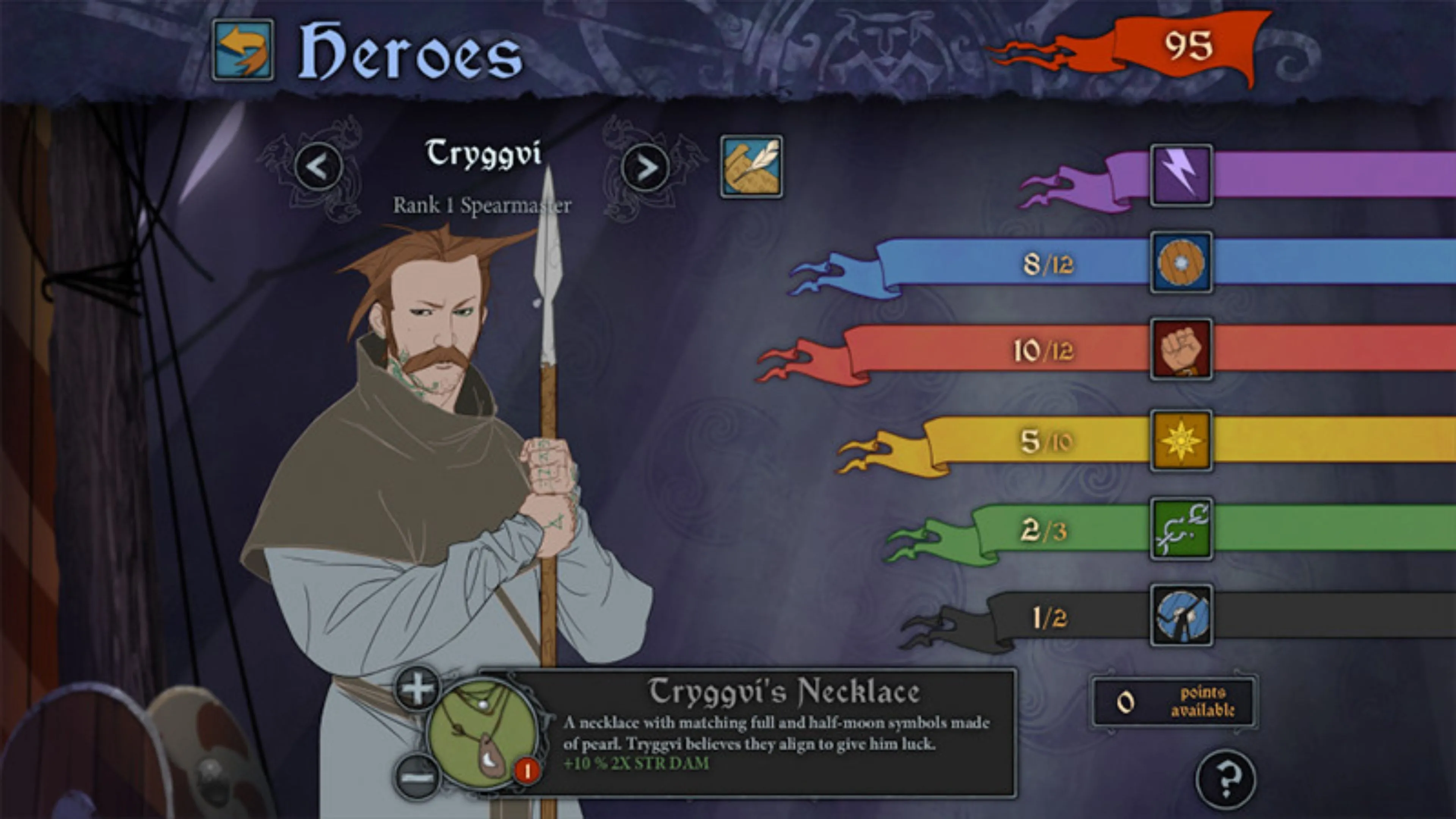 Màn hình lựa chọn đối thoại quan trọng ảnh hưởng đến cốt truyện trong The Banner Saga