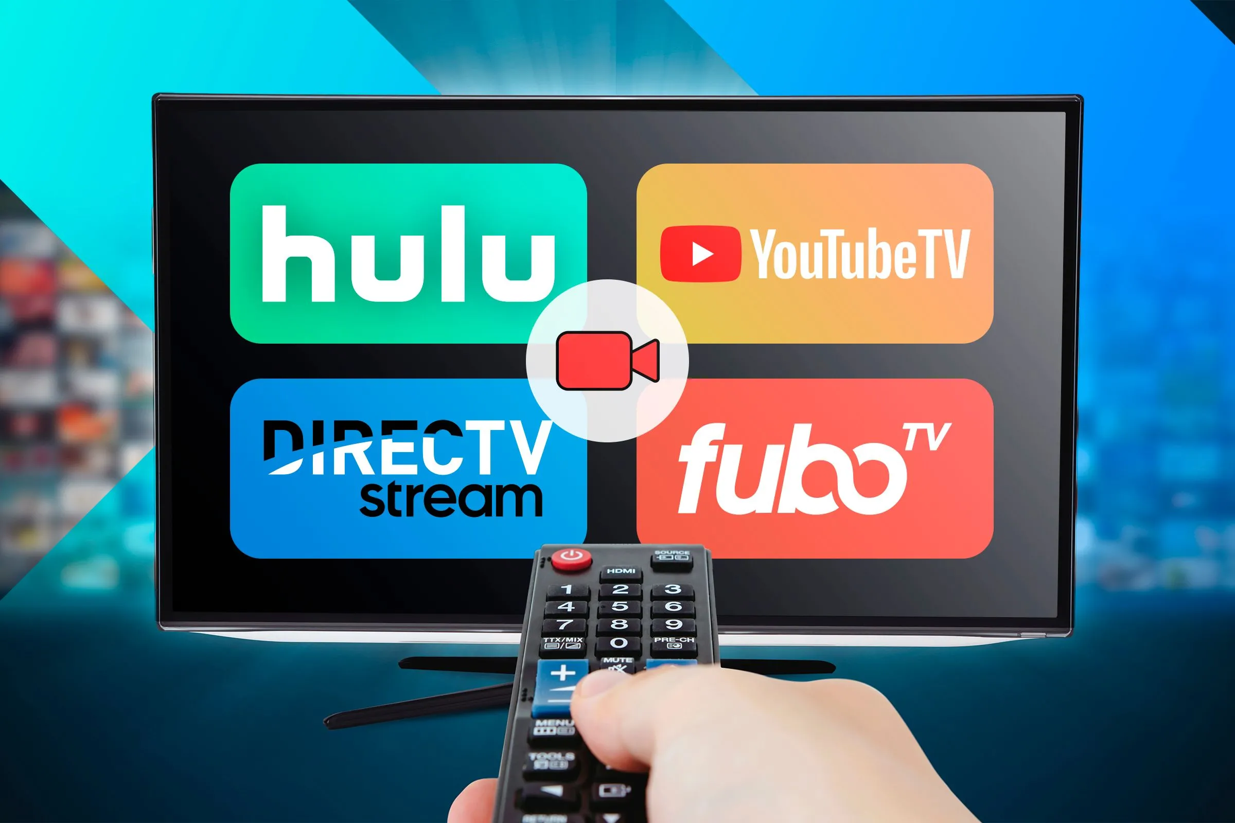 Màn hình TV hiển thị các dịch vụ streaming phổ biến, nơi người dùng có thể dễ dàng tạm dừng và tua lại.