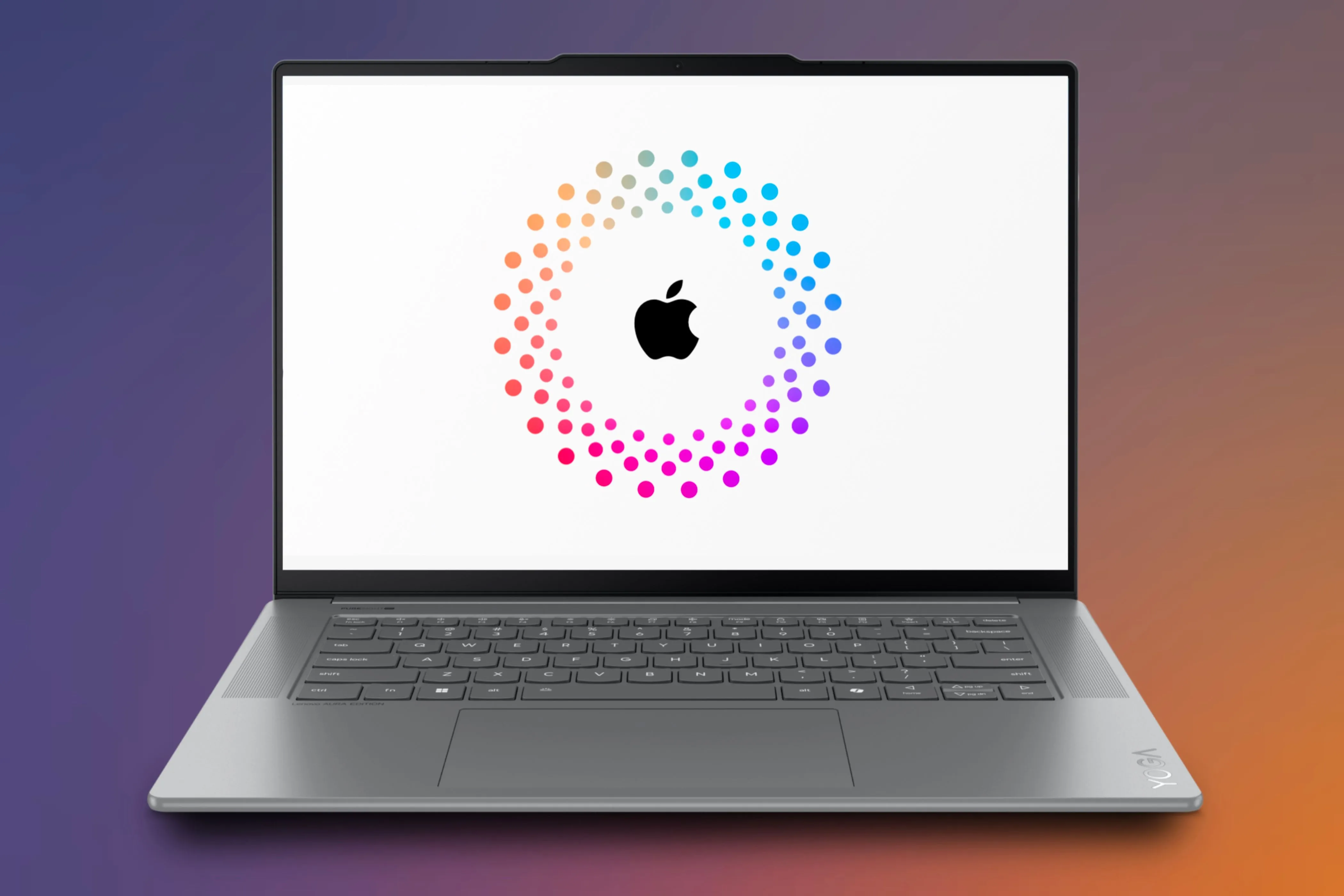 Máy tính Windows hiển thị logo Tài khoản Apple, minh họa việc tạo và quản lý ID Apple trên nền tảng không phải Apple.