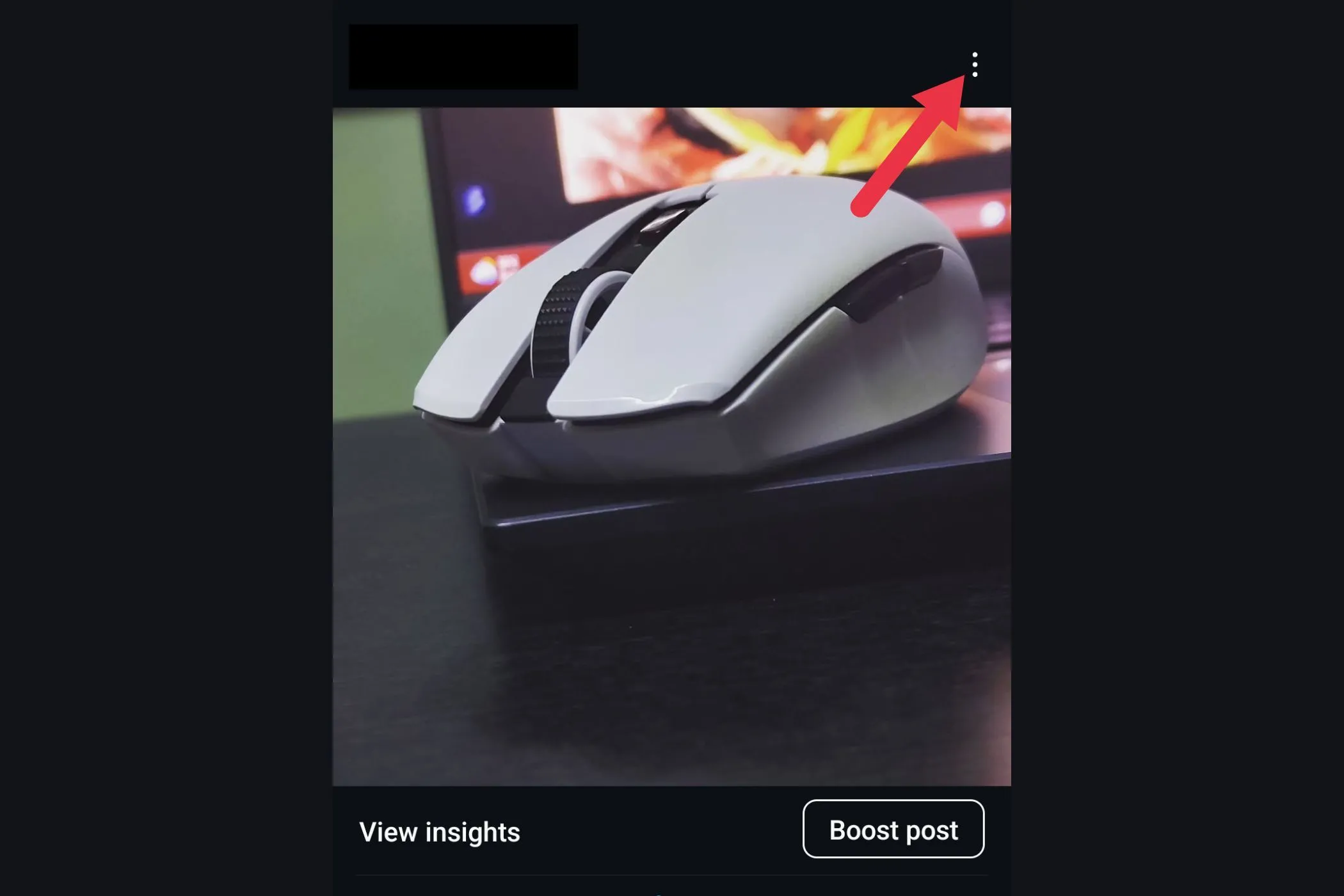 Menu ba chấm trên bài đăng Instagram để chỉnh sửa