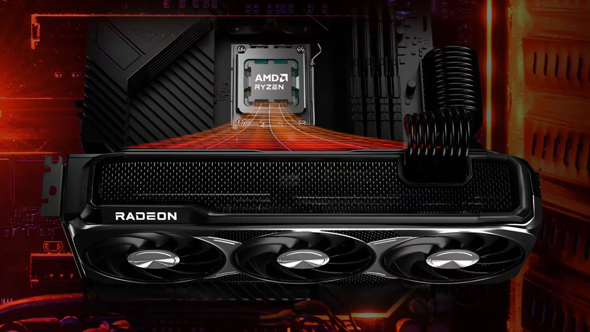 Minh họa card đồ họa AMD RX 9070, tượng trưng cho sự hỗ trợ driver tốt hơn trên Linux.