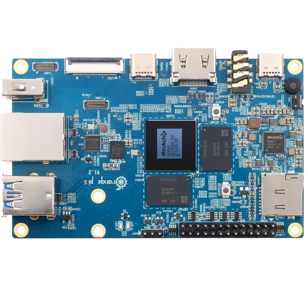 Mô hình Orange Pi 5, một lựa chọn mạnh mẽ với SoC Rockchip RK3588S cho các nhà phát triển.