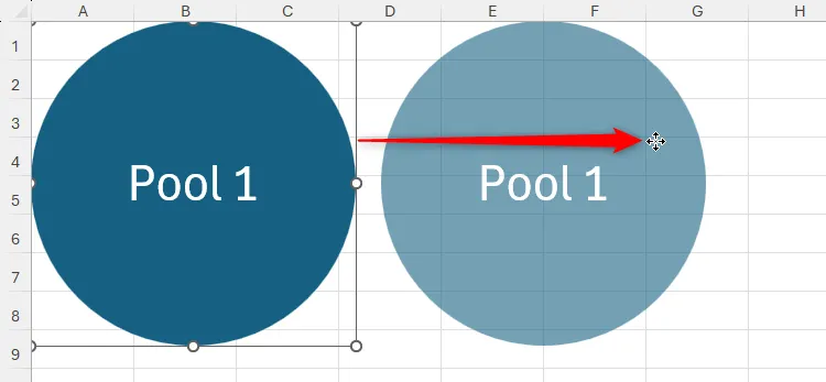 Nhân đôi hình dạng trong Excel bằng cách kéo thả chuột phải, một thủ thuật Excel tiện lợi