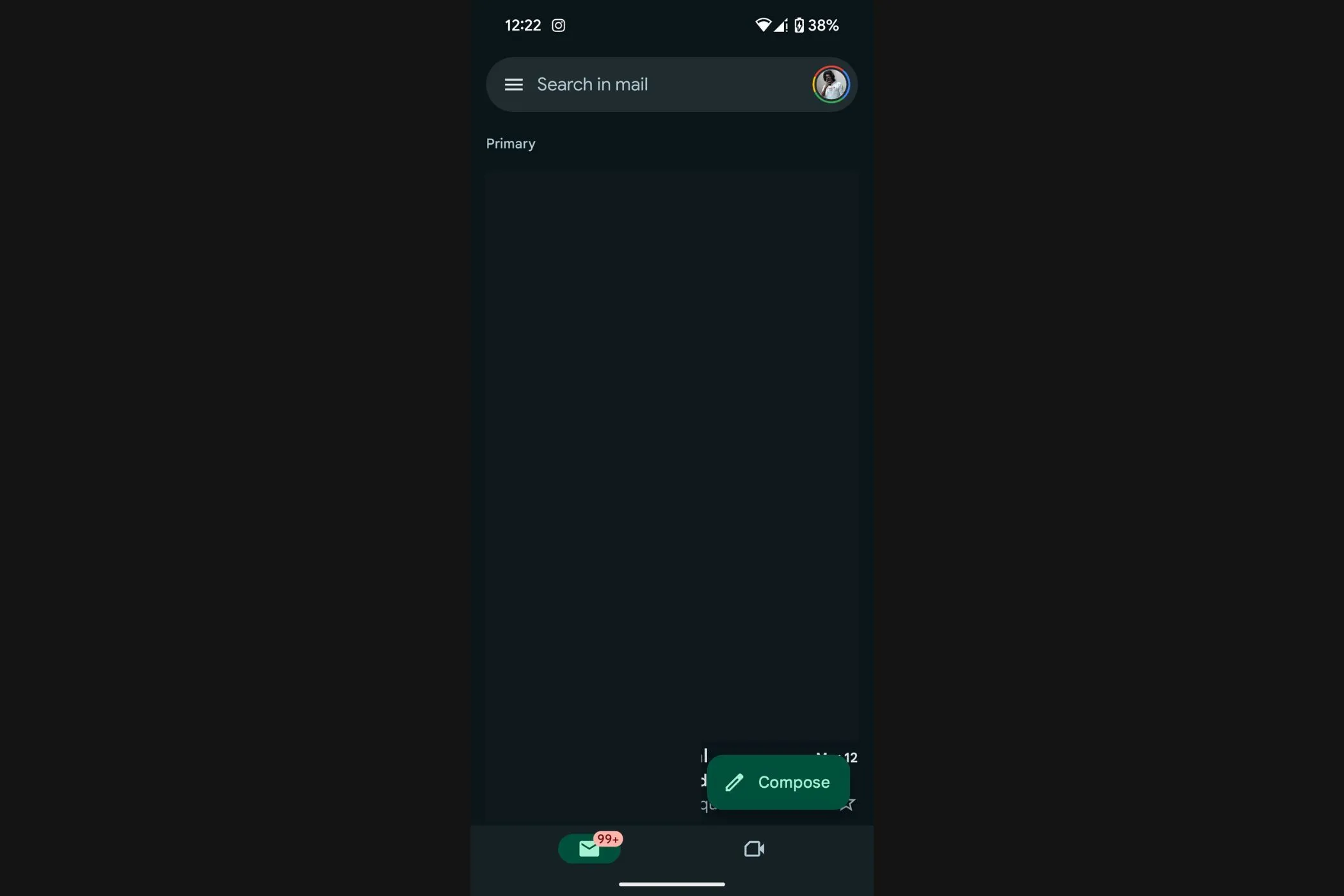 Nút soạn thư mới trong ứng dụng Gmail Android