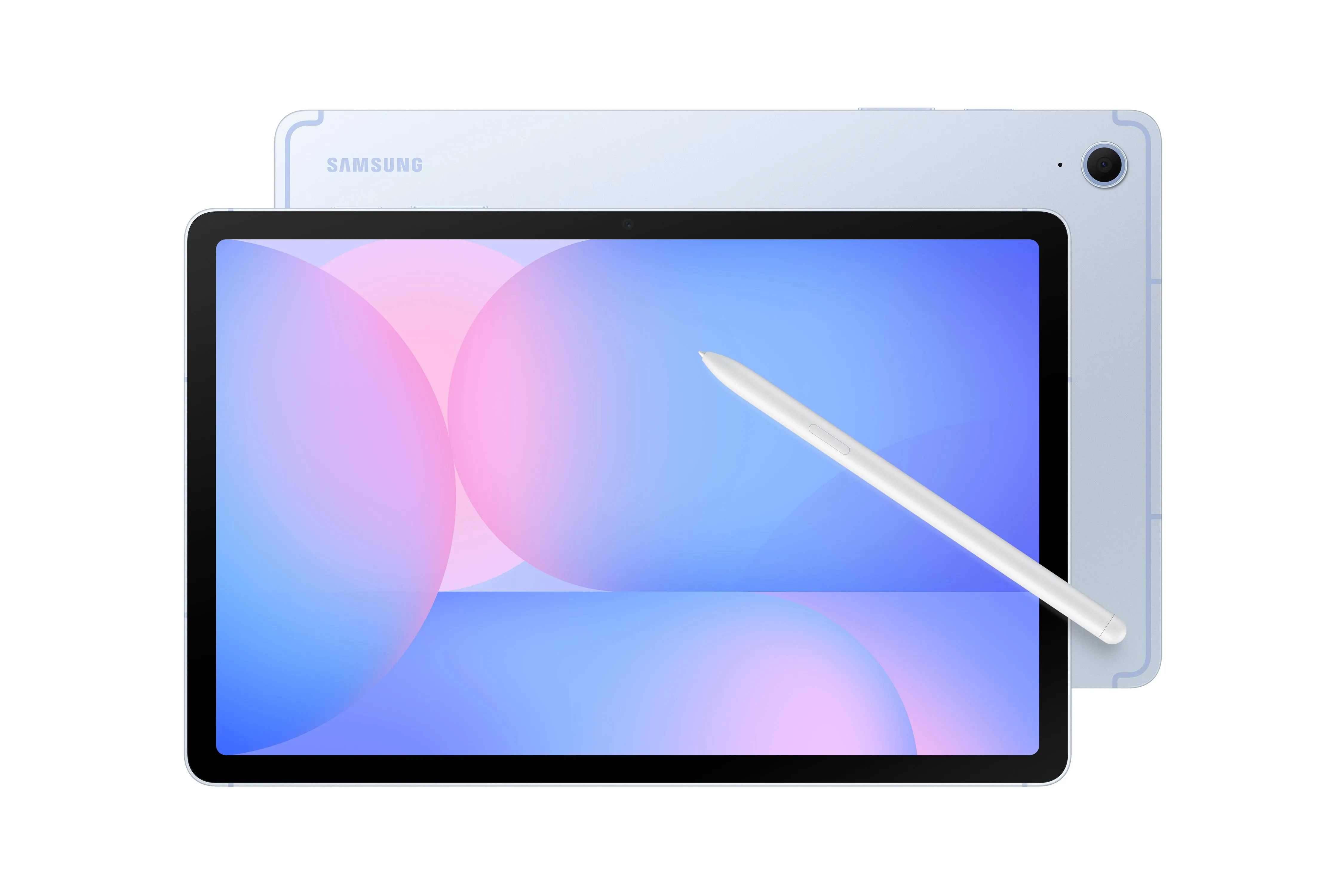 Samsung Galaxy Tab S10 FE màu xanh với bút S Pen và bàn phím rời