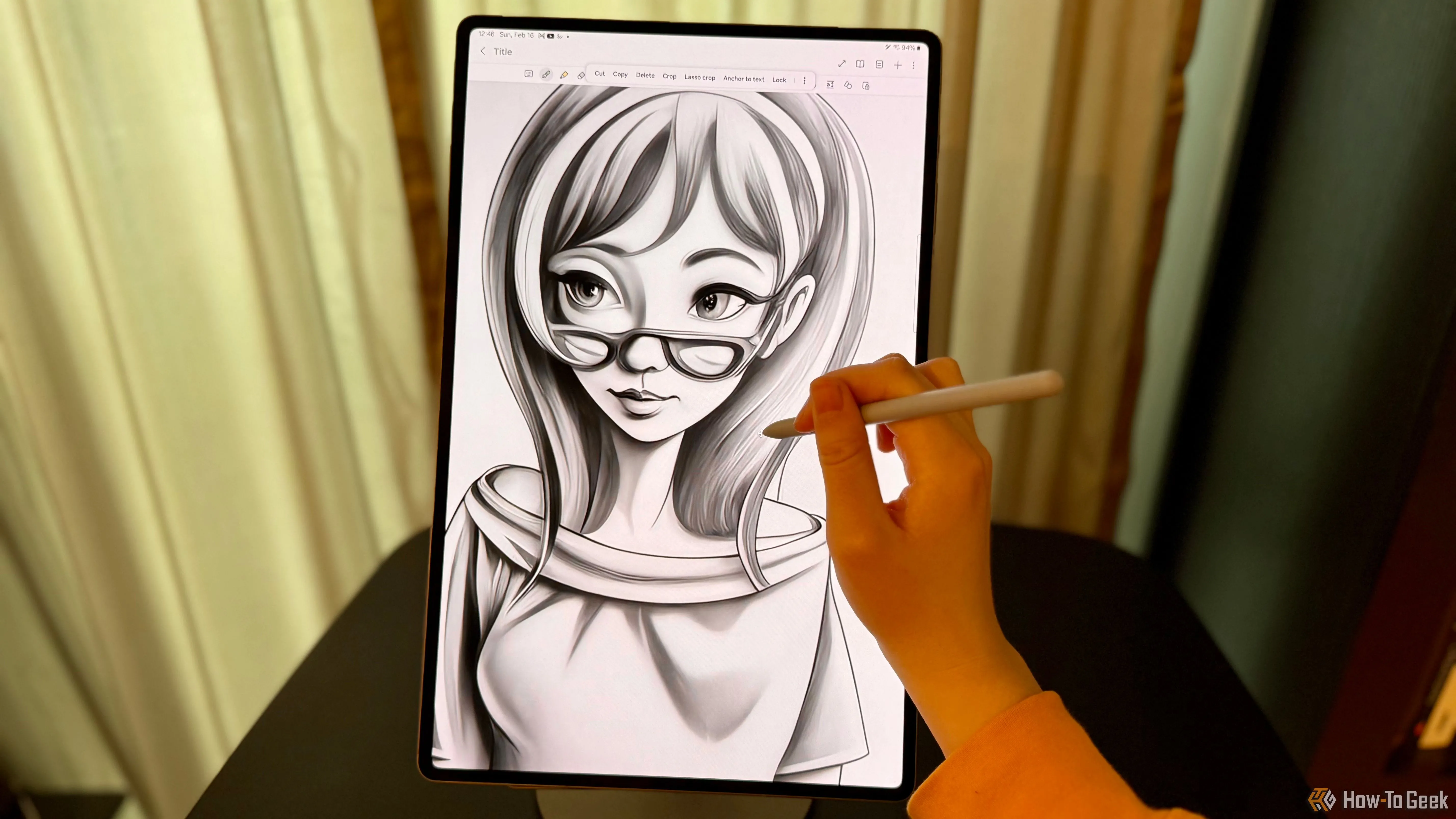Sáng tạo nghệ thuật trên Samsung Galaxy Tab S10 Ultra bằng ứng dụng Samsung Notes và sự hỗ trợ của Galaxy AI, tận dụng S Pen.