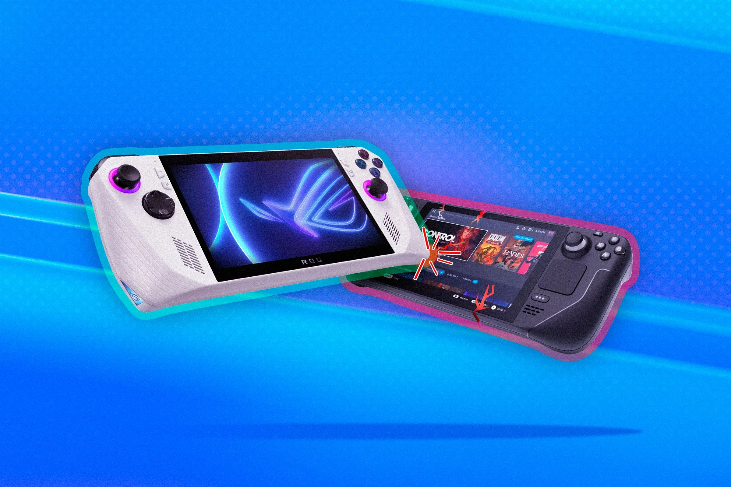 So sánh PC gaming cầm tay ASUS ROG Ally và Steam Deck