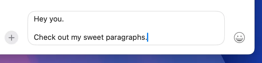 Sử dụng phím tắt để xuống dòng trong ứng dụng Tin nhắn (Messages) trên macOS