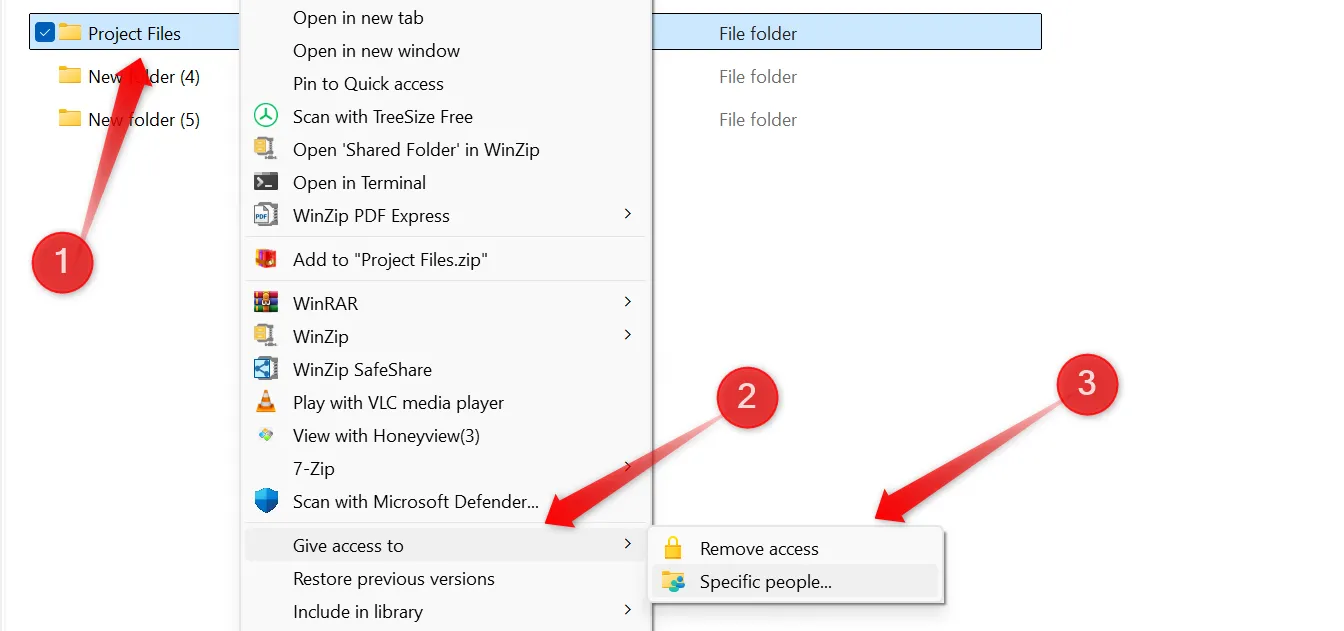 Thay đổi cài đặt truy cập thư mục cho người dùng cụ thể trên Windows