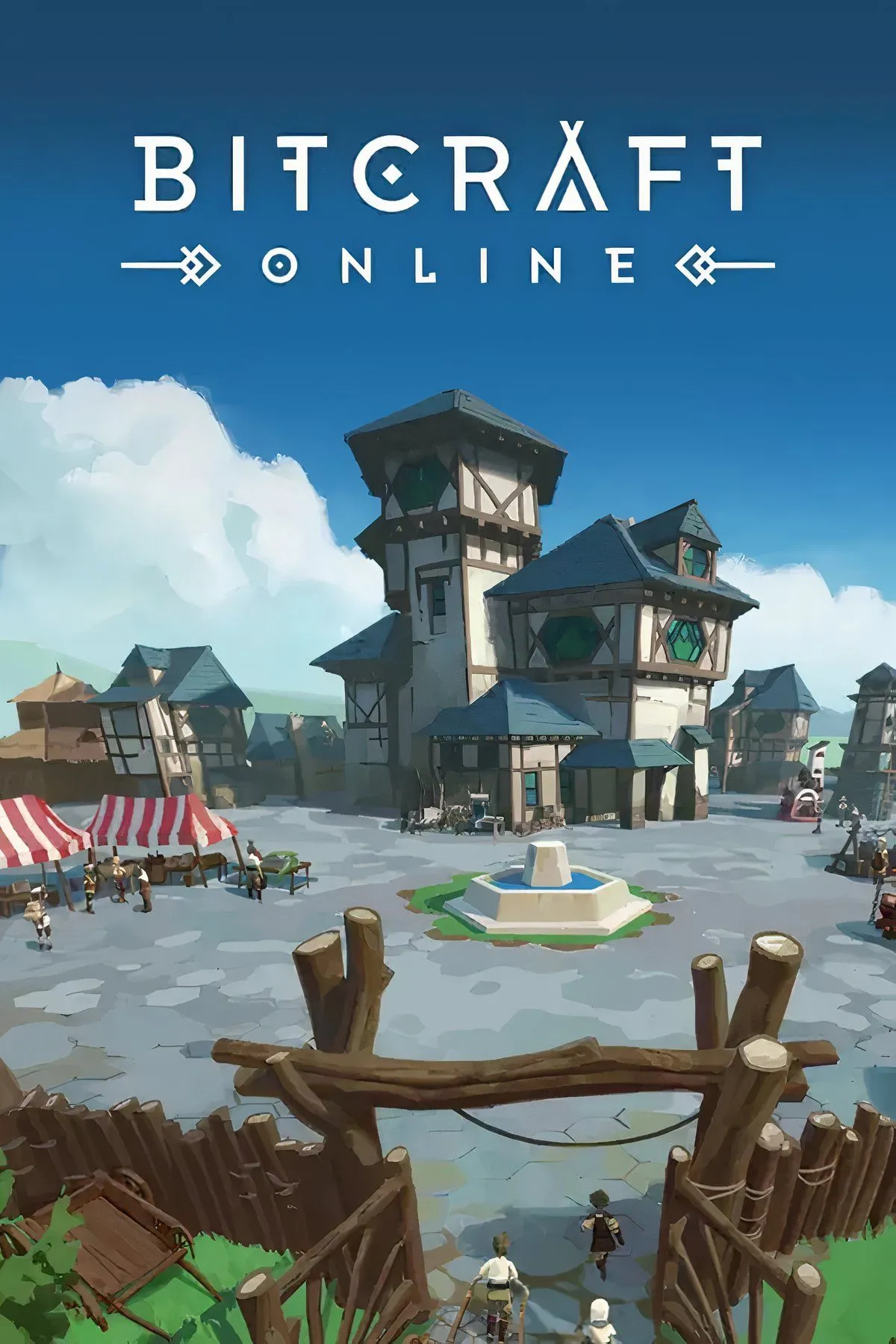 Thị trấn xây dựng bởi người chơi trong thế giới rộng lớn của BitCraft Online