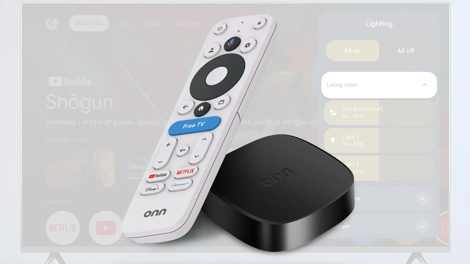 Thiết bị streaming Onn 4K Plus Google TV