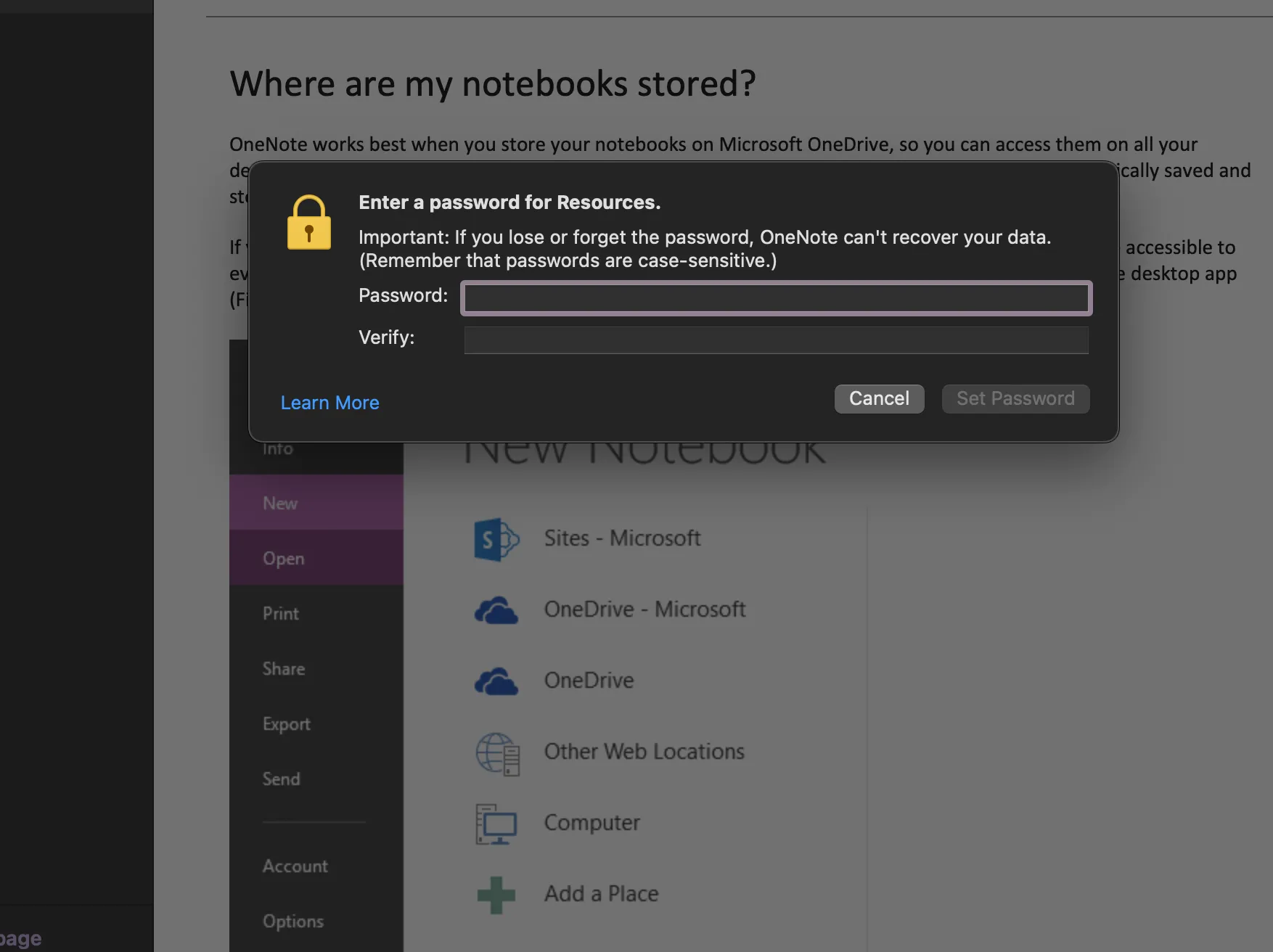Thiết lập mật khẩu bảo vệ từng phần (section) trong sổ ghi chú OneNote, tăng cường bảo mật cho nội dung