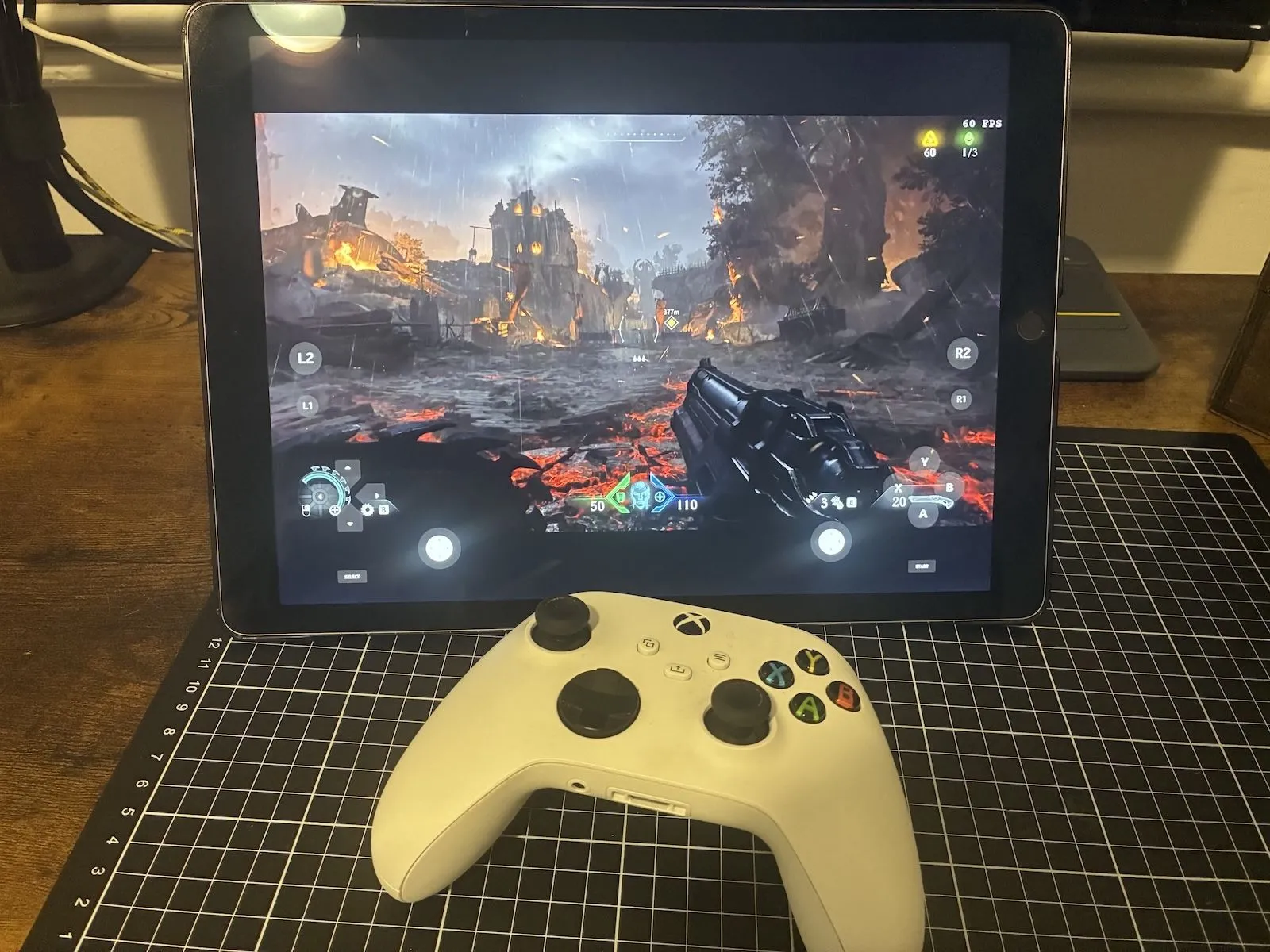 Trải nghiệm stream game DOOM từ Sunshine đến iPad thông qua Moonlight.