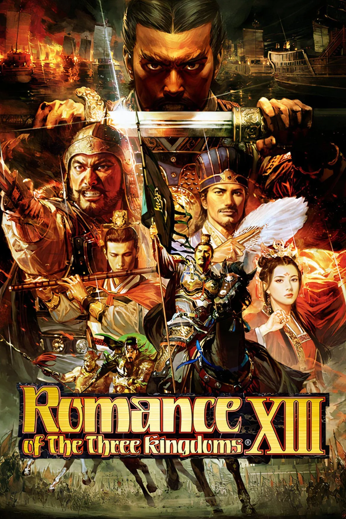 Trận chiến quy mô lớn với nhiều đơn vị quân trong game Romance of the Three Kingdoms XIII