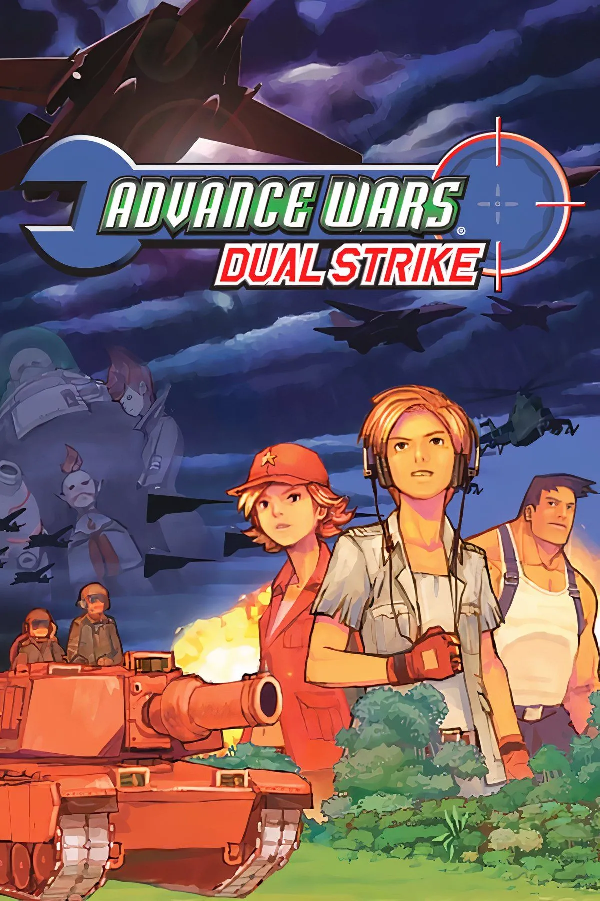 Trận chiến trong Advance Wars: Dual Strike với giao diện chiến thuật rõ ràng