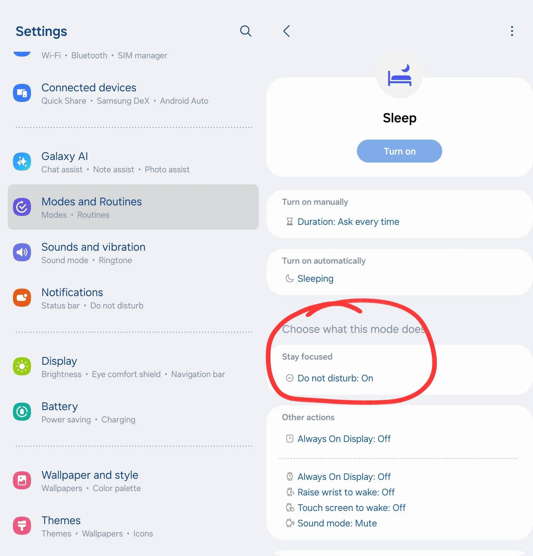 Tùy chỉnh cài đặt Chế độ Ngủ (Sleep Mode) để tối ưu trải nghiệm Không làm phiền