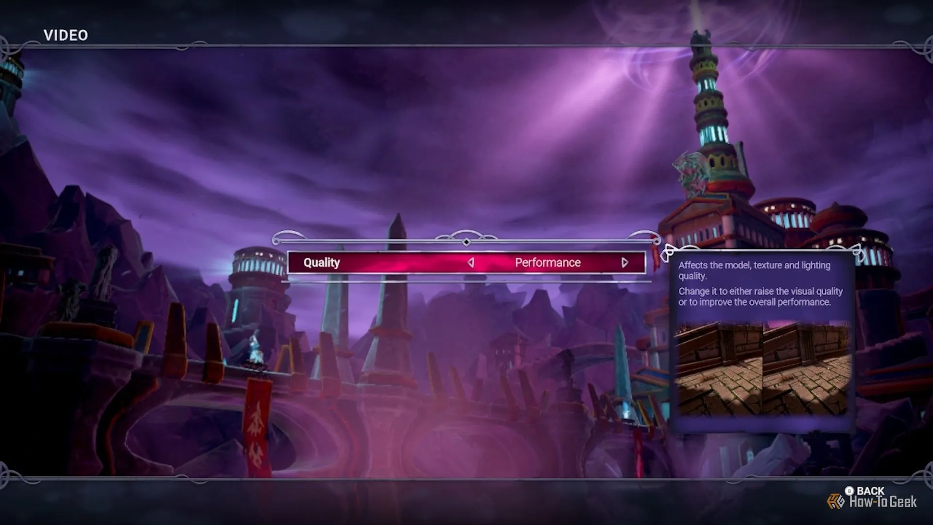 Tùy chỉnh chất lượng đồ họa trong Ziggurat II trên Nintendo Switch