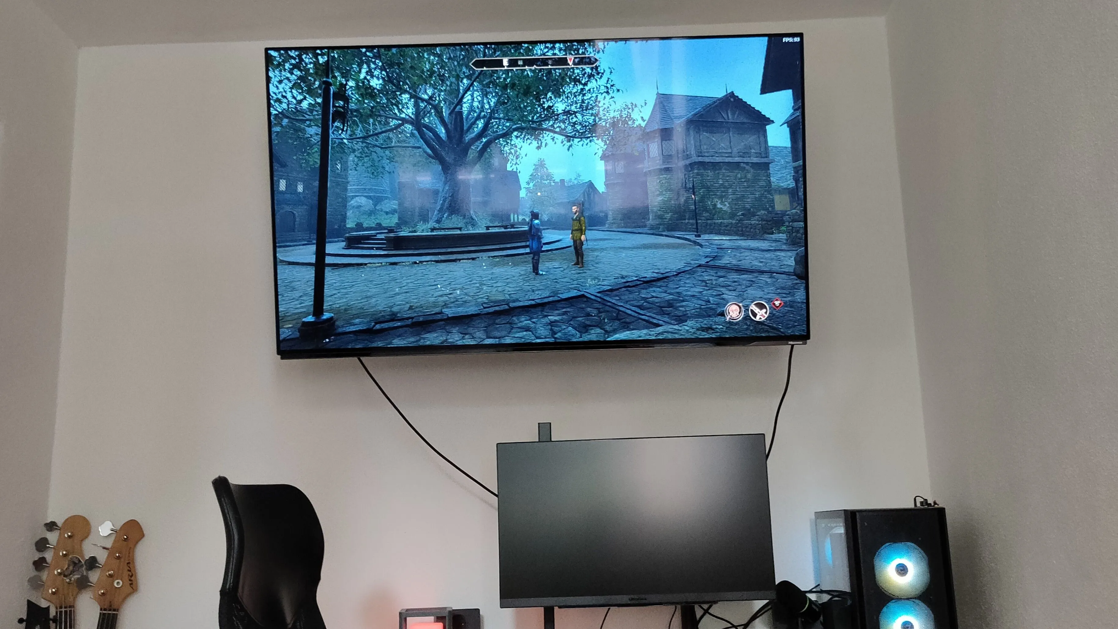 TV Hisense 55A85K 55 inch 4K 120Hz OLED kết nối với PC chơi The Elder Scrolls IV: Oblivion Remastered