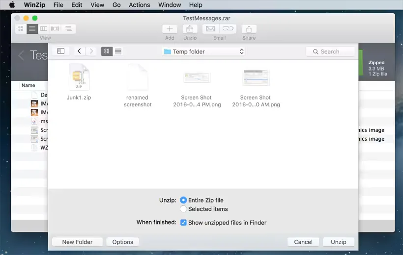 Ứng dụng WinZip nổi tiếng dành cho người dùng macOS