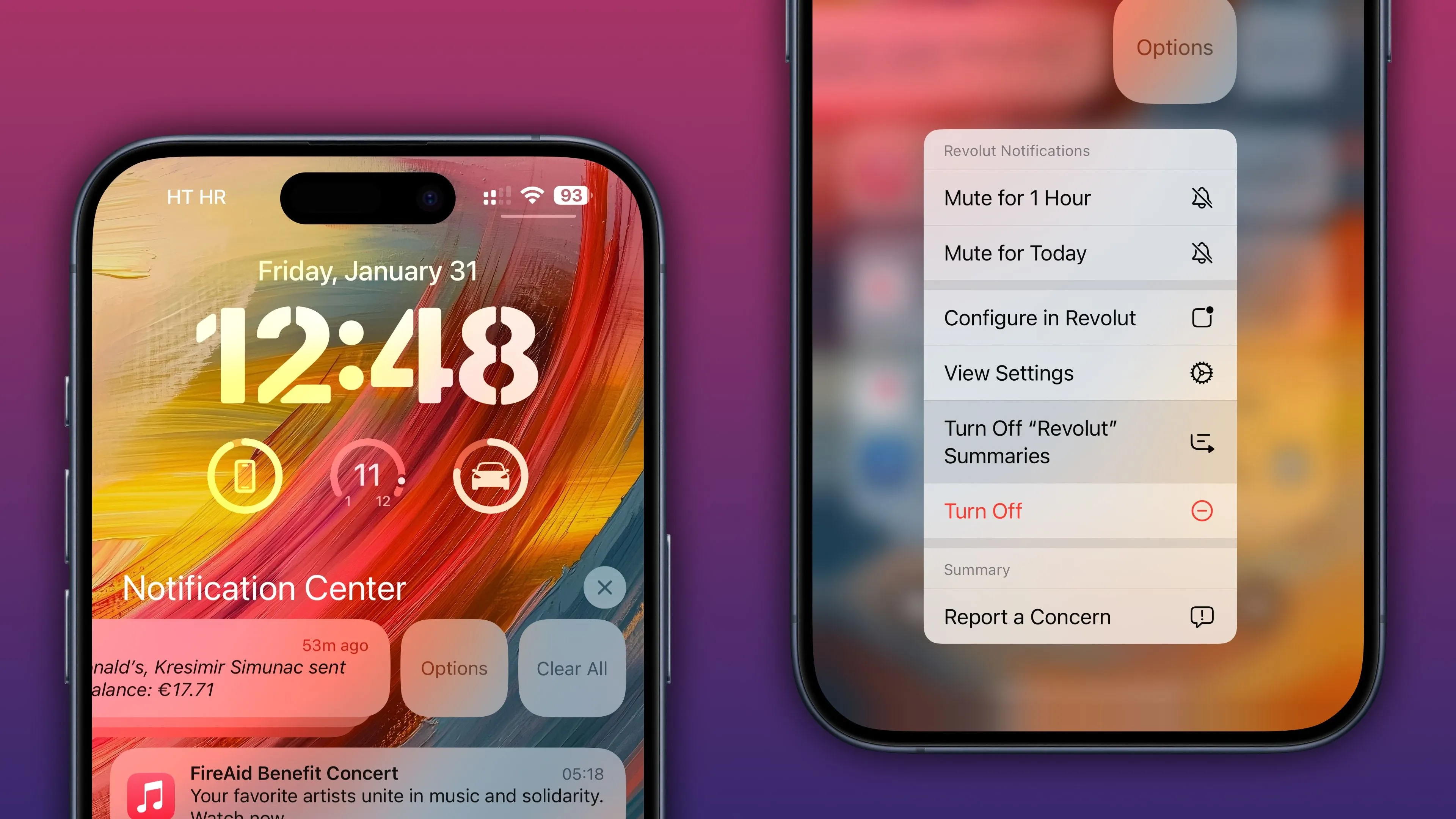 Vô hiệu hóa tóm tắt thông báo AI cho ứng dụng Revolt trên iPhone.