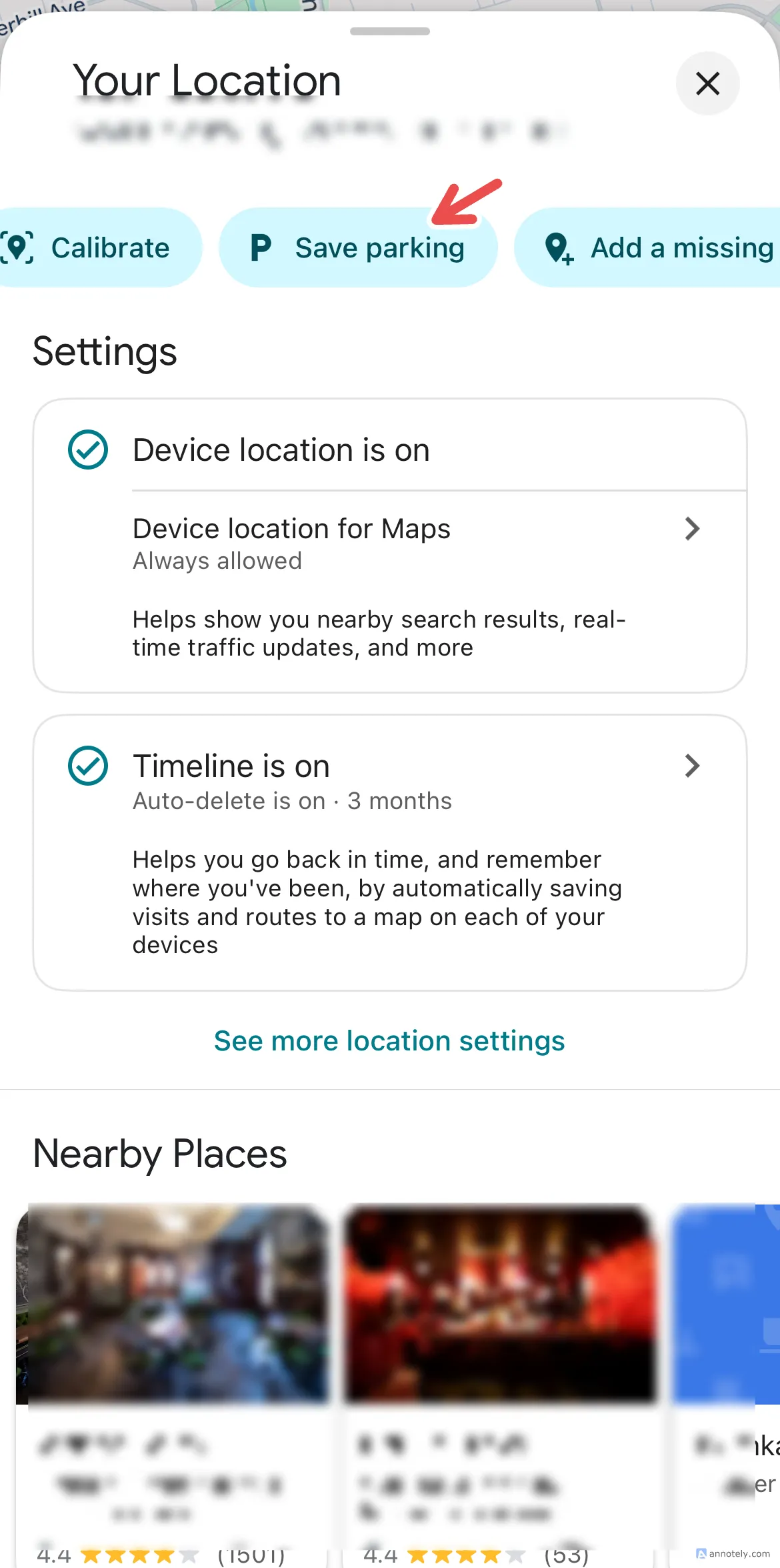 Lưu vị trí đỗ xe hiện tại của bạn trên Google Maps để dễ dàng tìm lại.