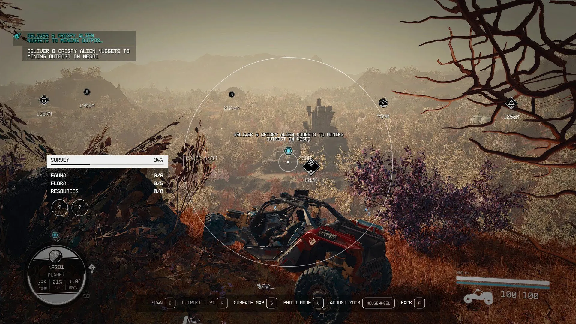 Cận cảnh giao diện game Starfield đang chạy mod Overtime, minh họa lối chơi được mở rộng.