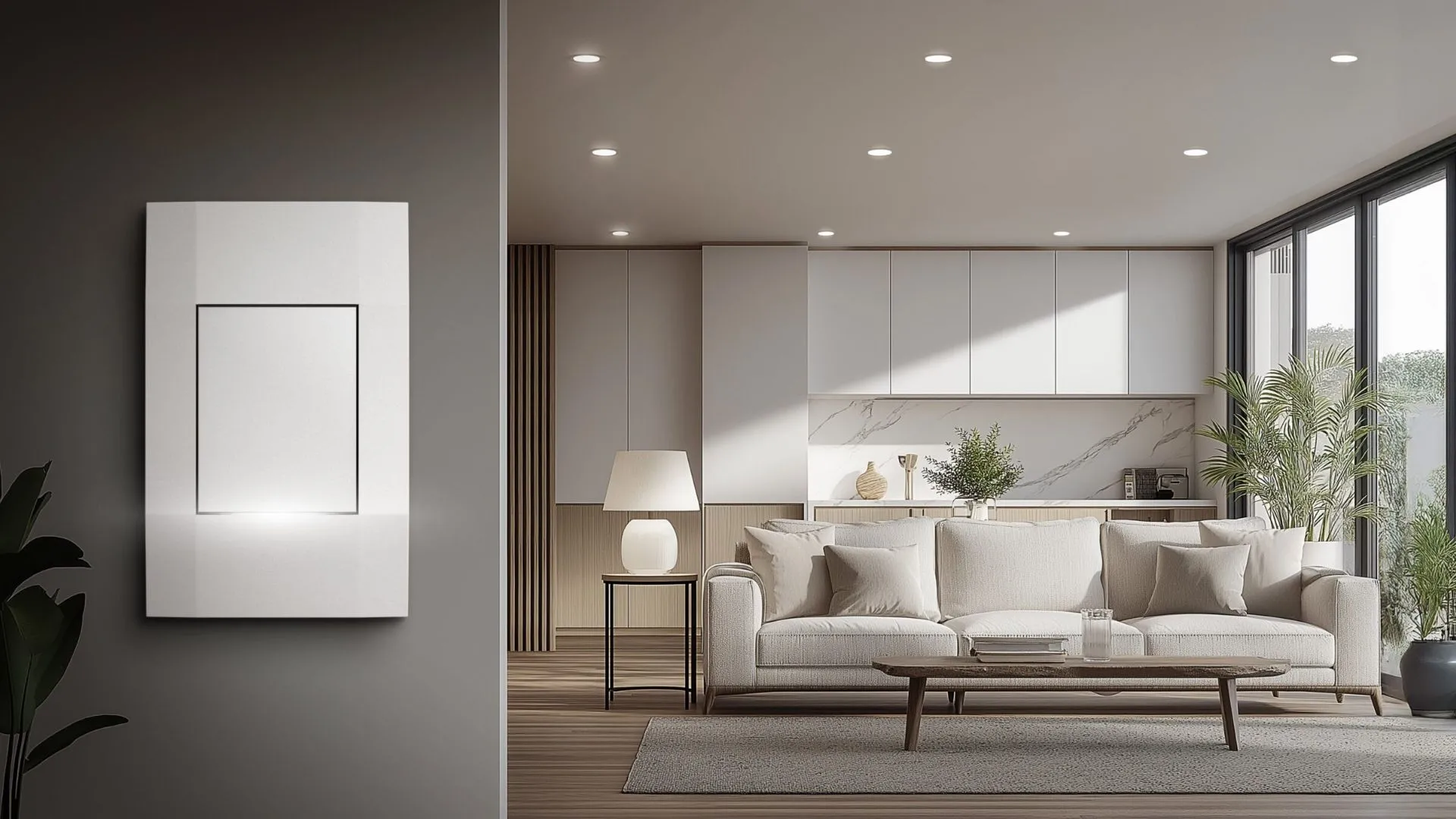 Công tắc đèn thông minh Deako thế hệ thứ 2 với dải đèn LED tích hợp, dễ dàng cấu hình và sử dụng.